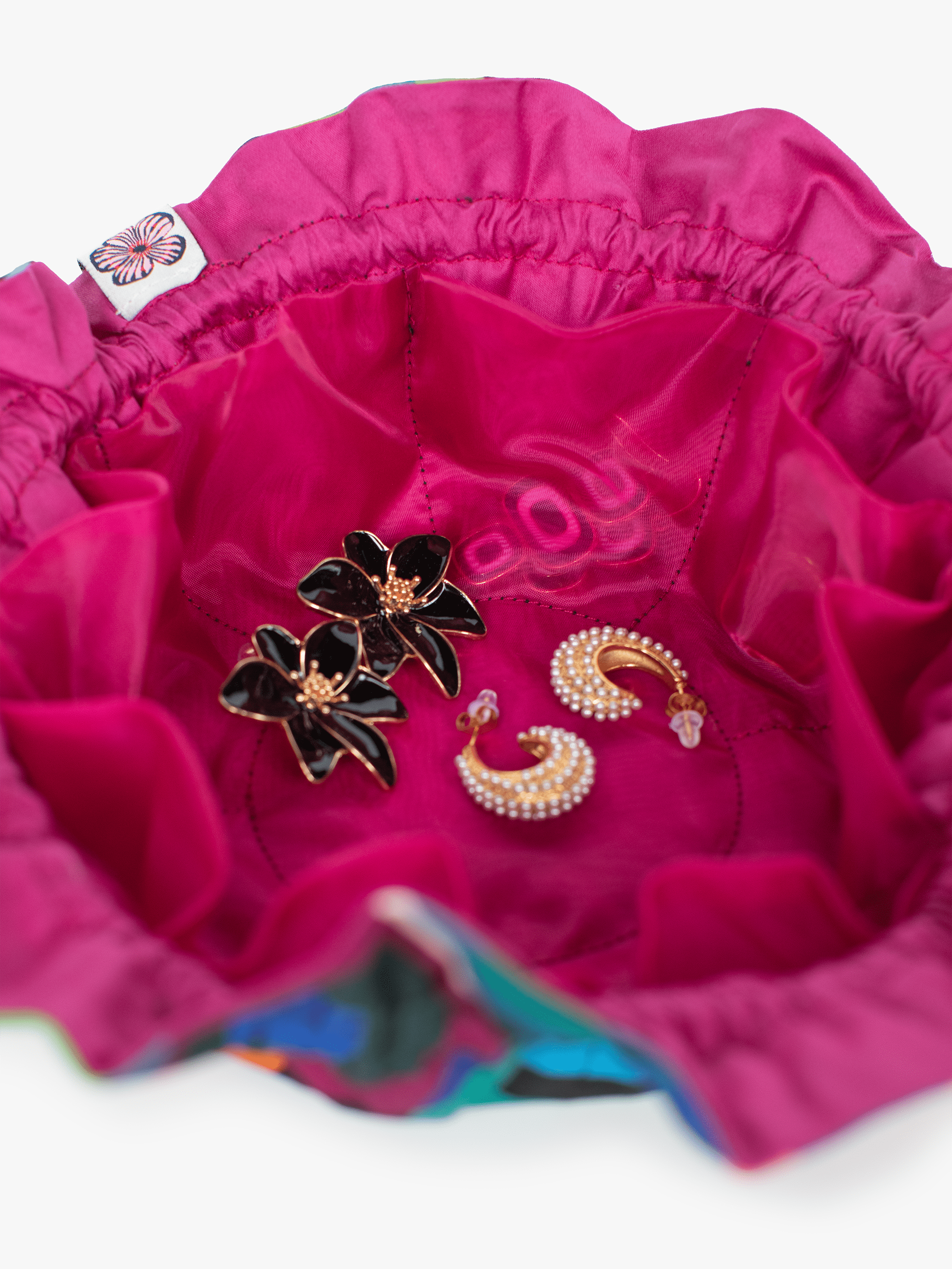 JOSIE jewelry pouch Circles - Lesley Evers - case - cosmetic bag - gifts under $75