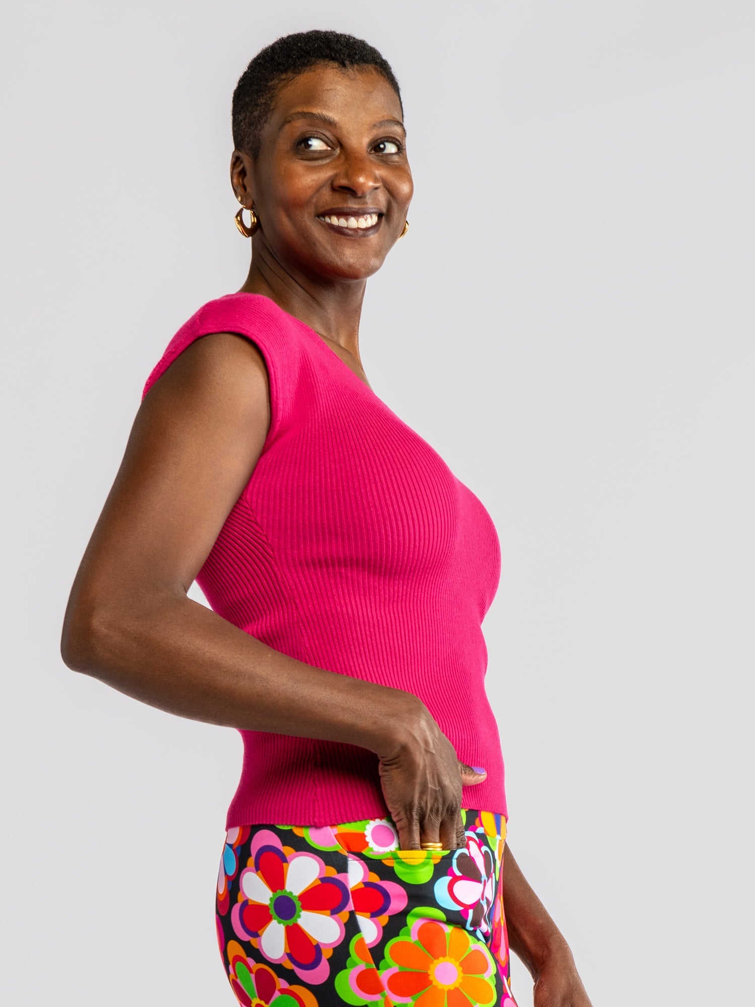 JOY top Dark Pink - Lesley Evers-Best Seller-dixie pink set-joy top