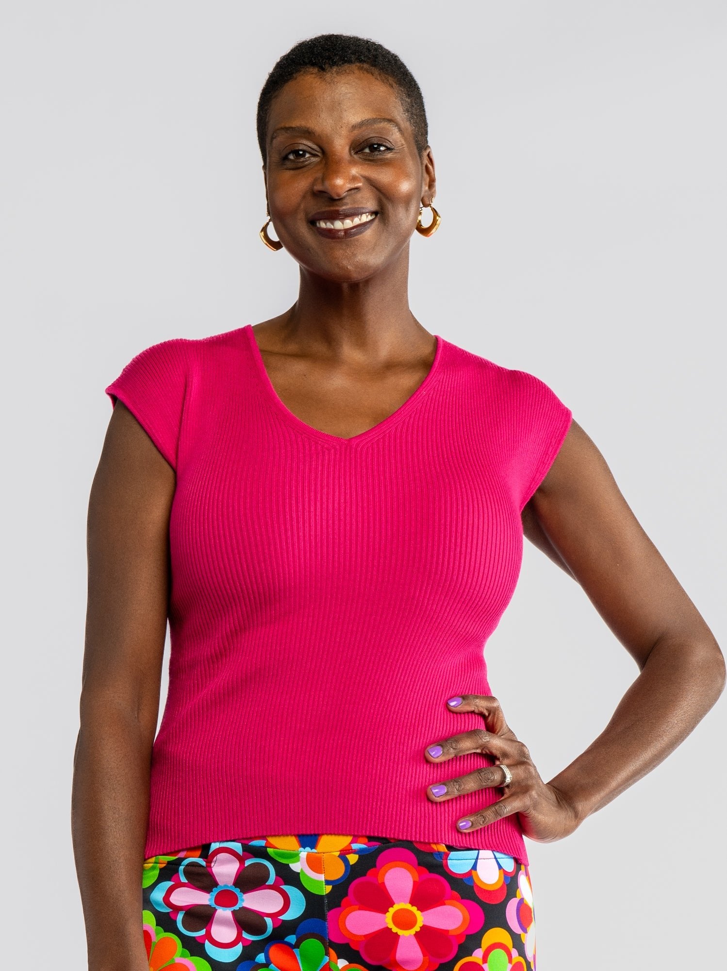 JOY top Dark Pink - Lesley Evers-Best Seller-dixie pink set-joy top