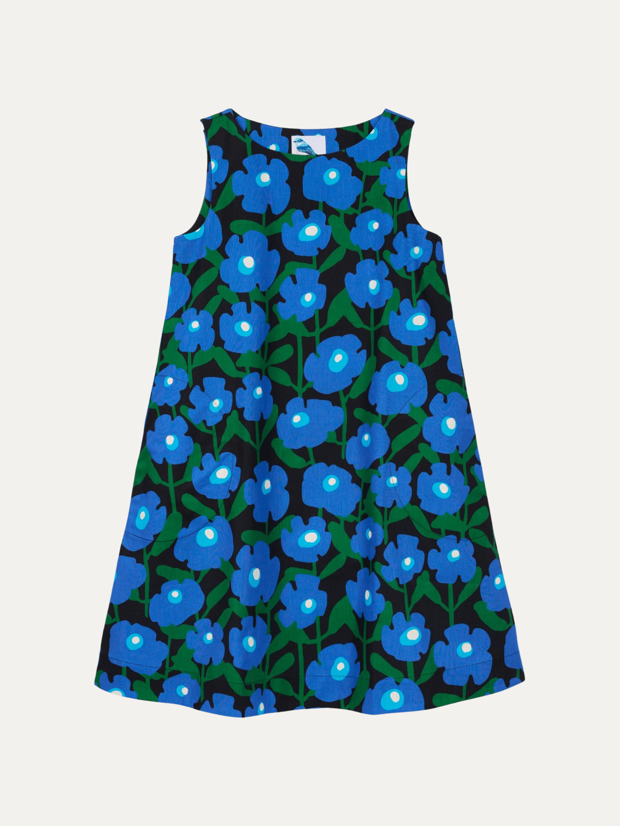 JUNIPER dress Mod Blossom Blue - Lesley Evers-Blue Dress-Dress-juniper