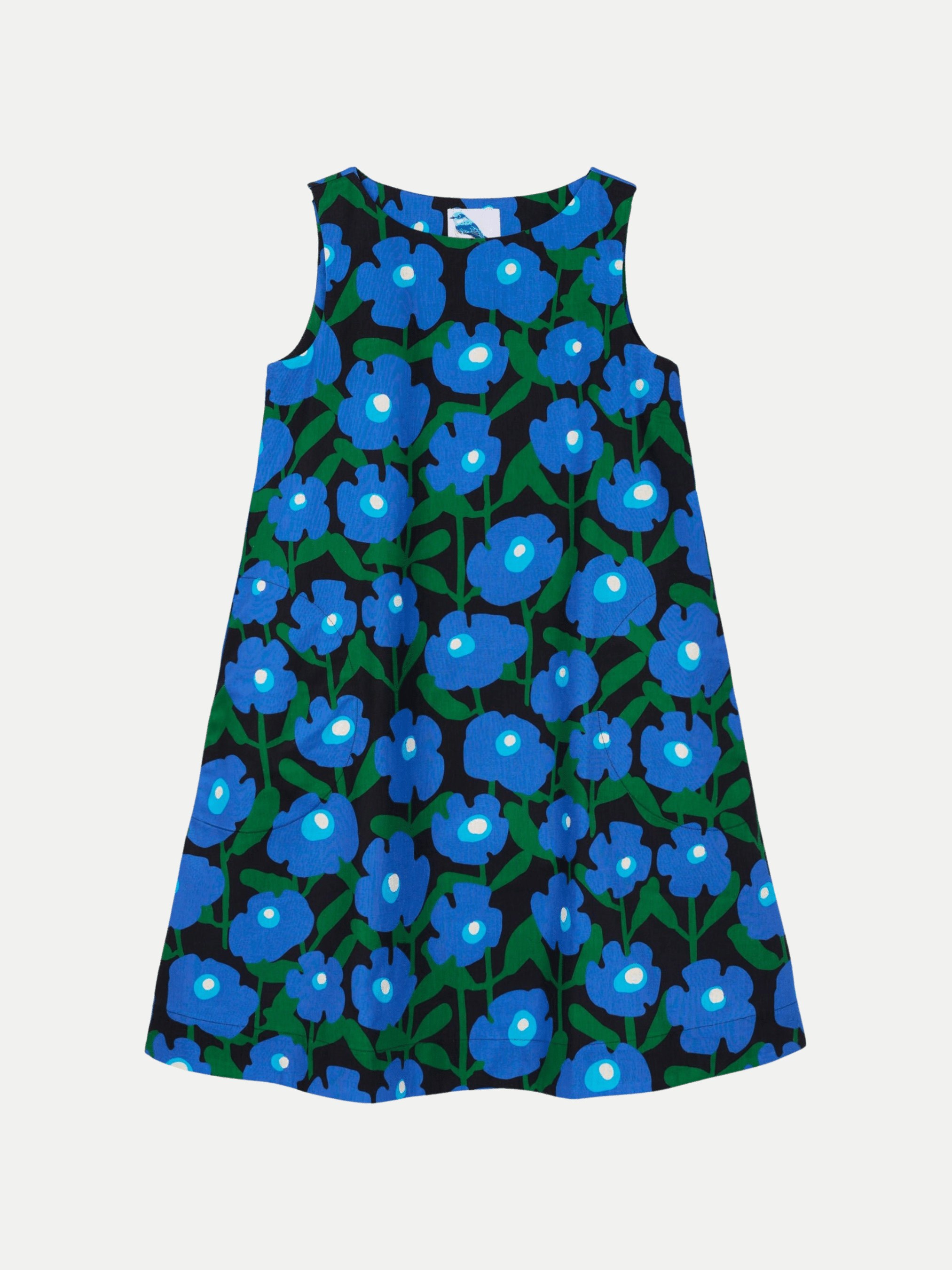 JUNIPER dress Mod Blossom Blue - Lesley Evers-Blue Dress-Dress-juniper