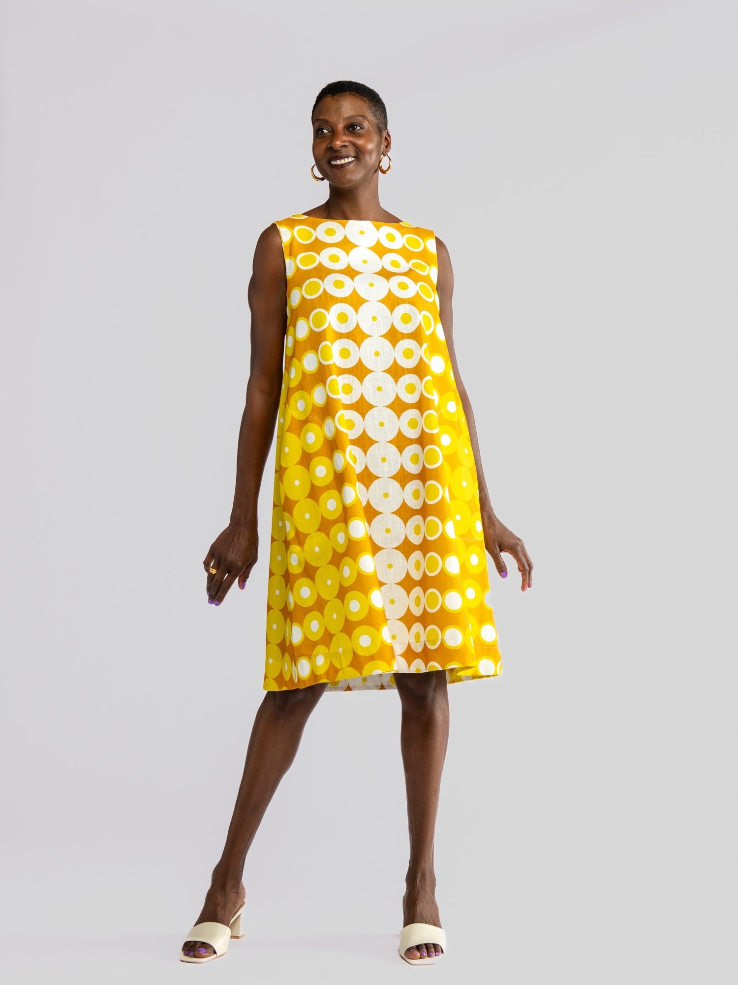 JUNIPER dress Pacifica Yellow - Lesley Evers-Best Seller-cotton dress-Dress