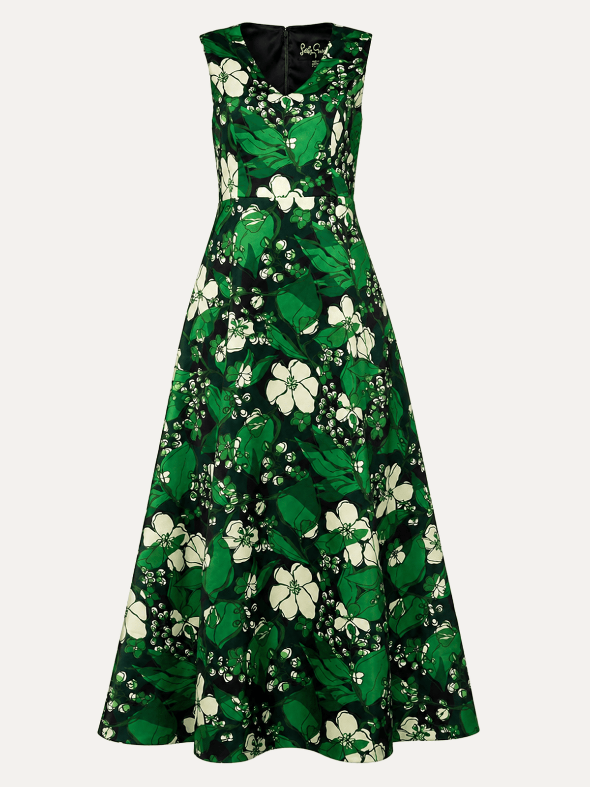 KATHLEEN dress Plum Blossom Emerald - Lesley Evers-Dress-formal-gown