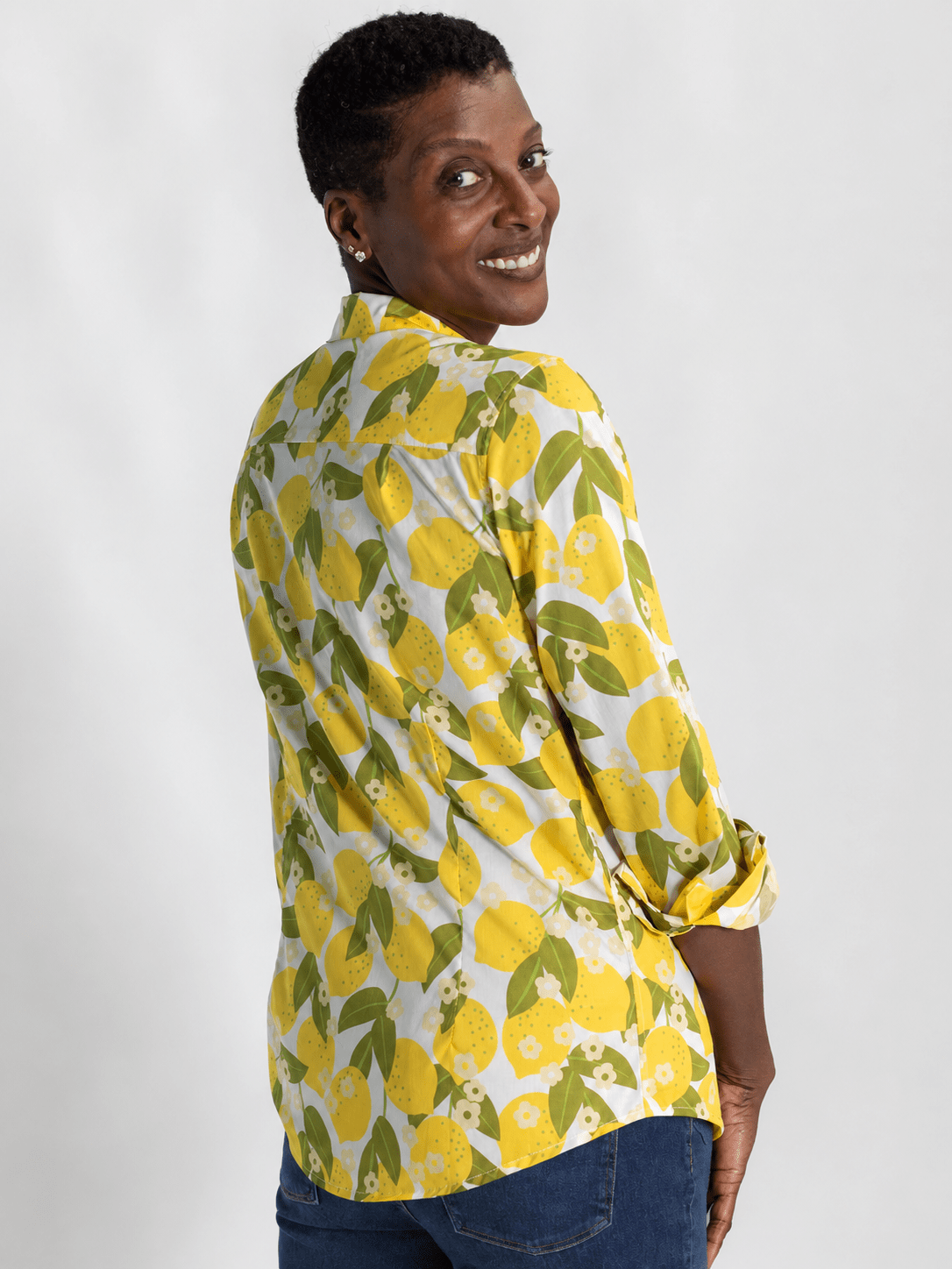 KATHRYN blouse Lemons - Lesley Evers-Bird Collection-birds-Catherine
