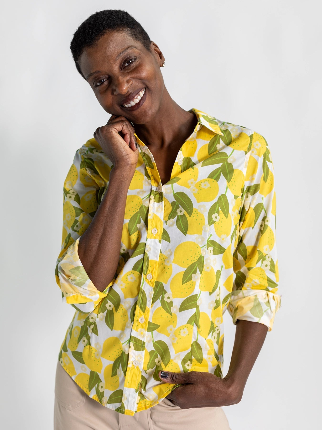 KATHRYN blouse Lemons - Lesley Evers - Bird Collection - birds - Catherine