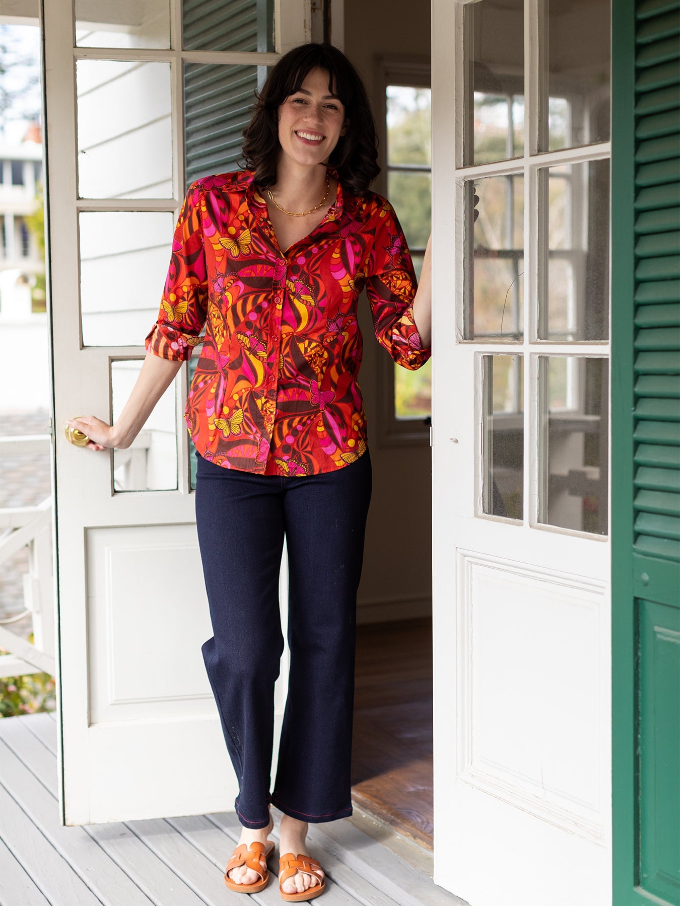 KATHRYN blouse Serendipity Red - Lesley Evers - Catherine - Cathy - katherine