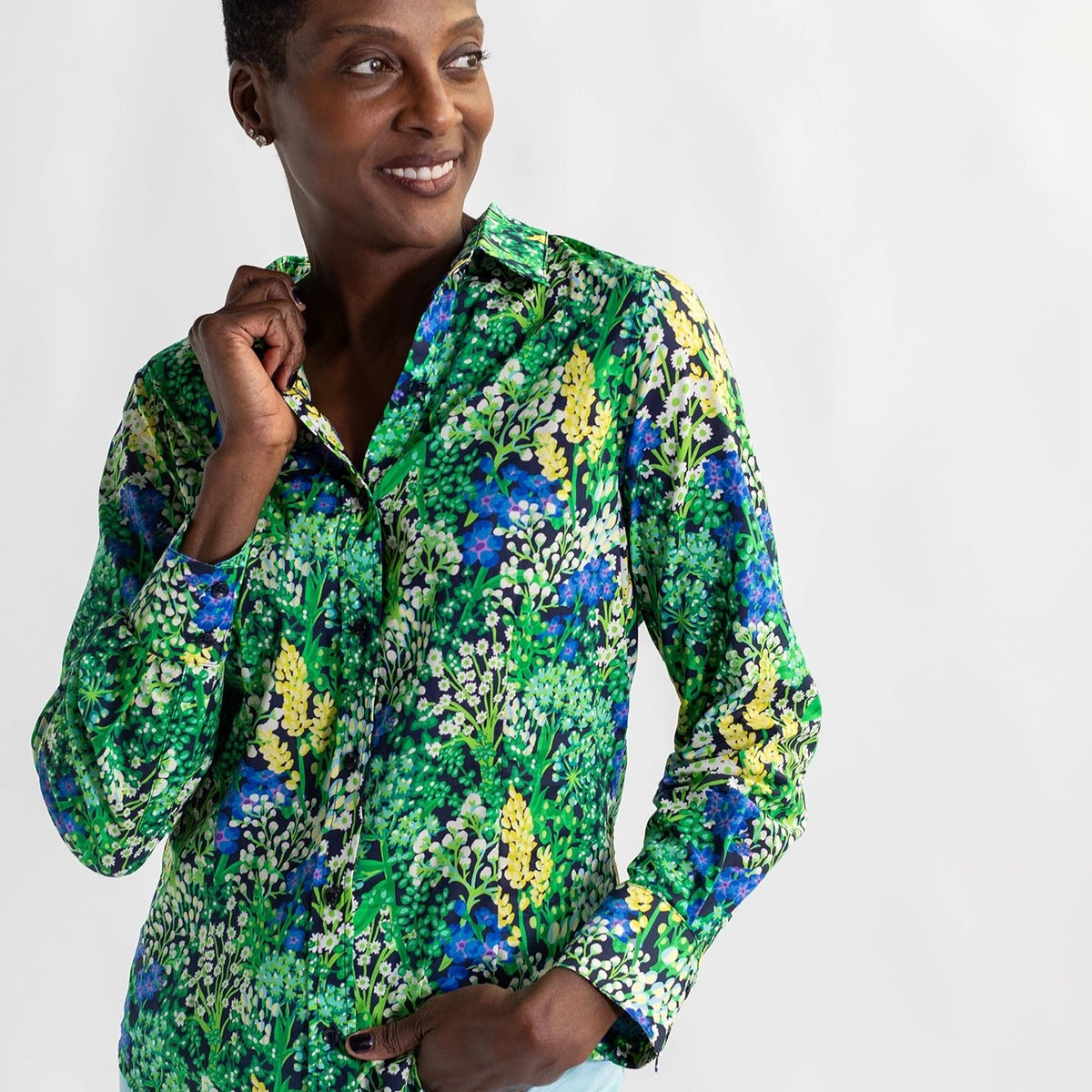 KATHRYN blouse Spring Meadow Green - L