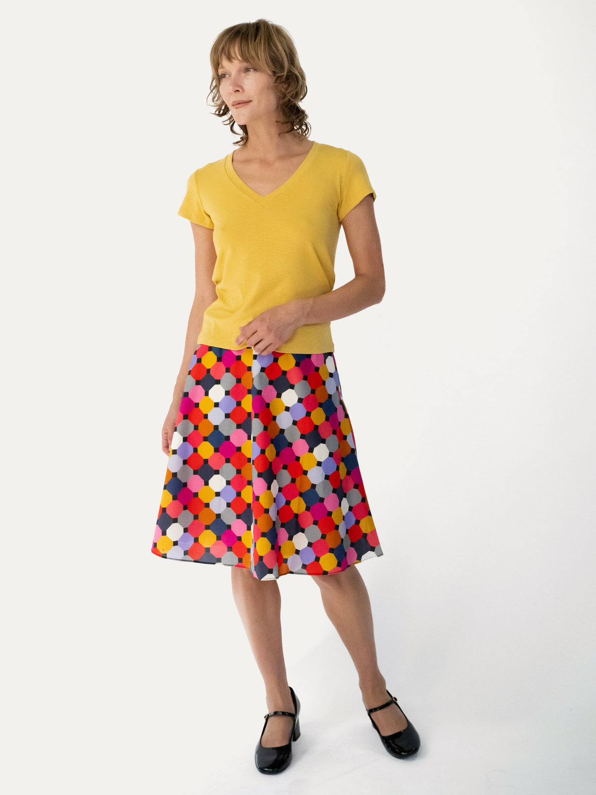 KATIE tee Mustard - Lesley Evers-Best Seller-maisie solid-Shop