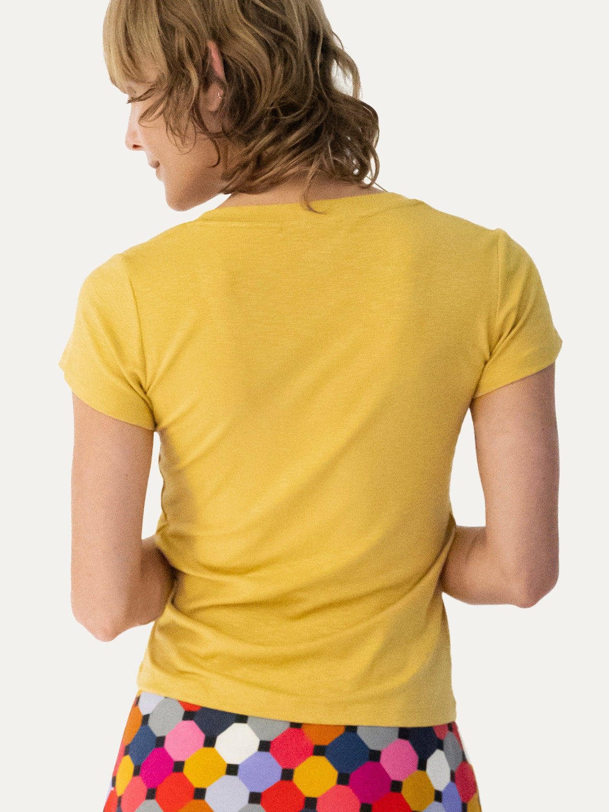 KATIE tee Mustard - Lesley Evers-Best Seller-maisie solid-Shop