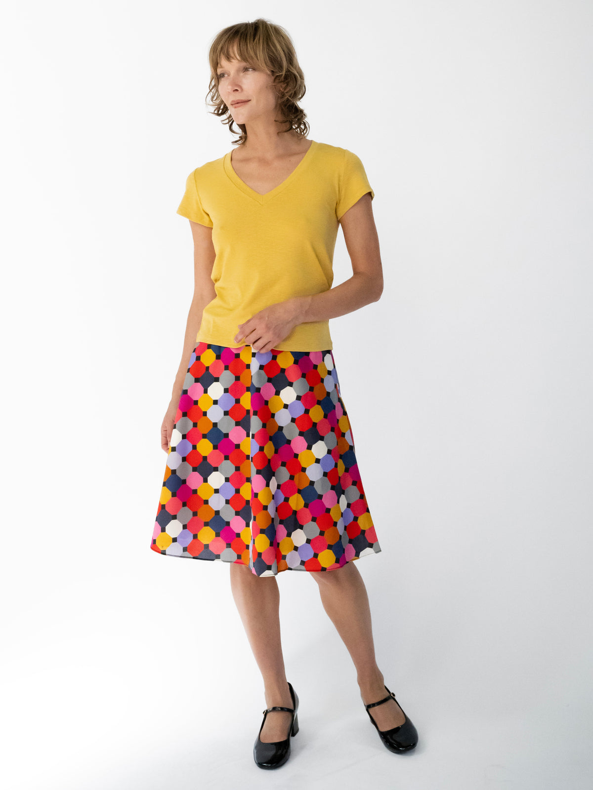 KATIE tee Mustard - Lesley Evers-Best Seller-maisie solid-Shop