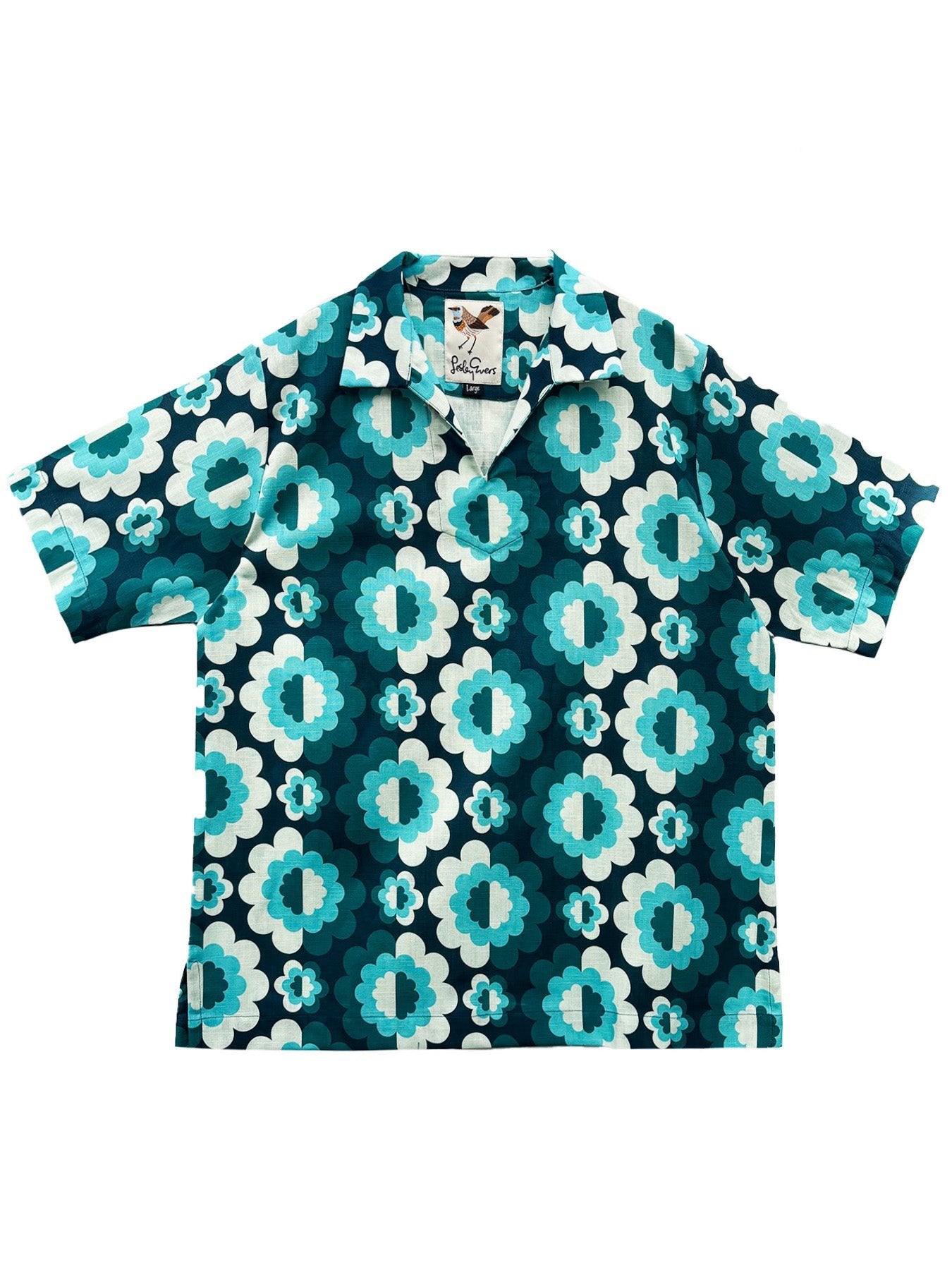 KENYON mens tunic Zinnia Blue - Lesley Evers - Best Seller - Blue - blue zinnia
