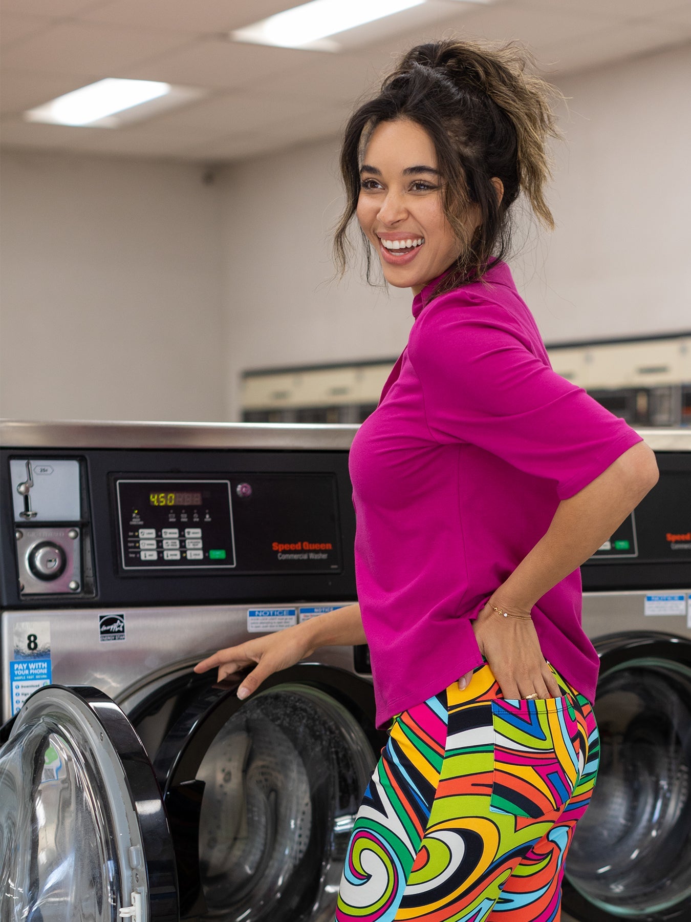 KIMMY top Berry - Lesley Evers - Button Top - clothing - colorful