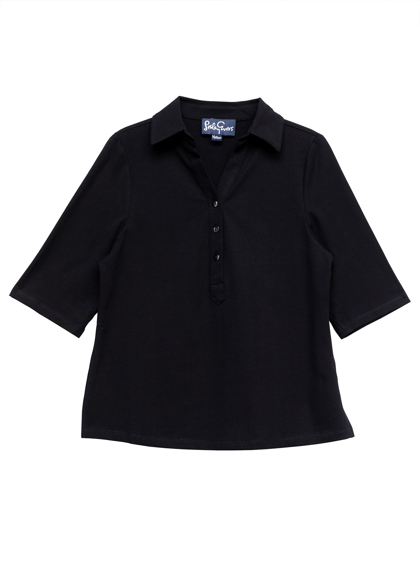 KIMMY top Black - Lesley Evers - Button Top - clothing - colorful