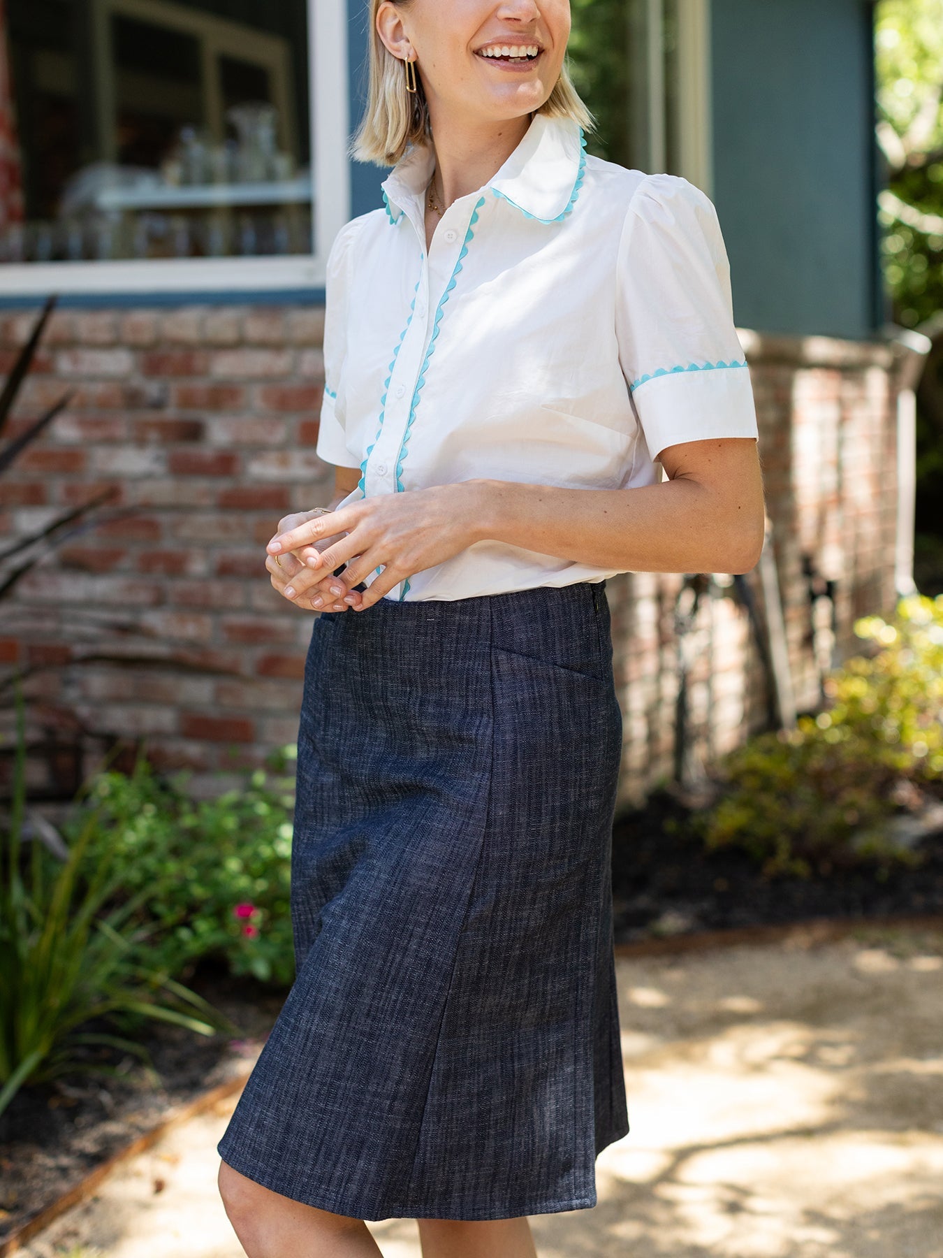 KYLIE skirt Denim - Lesley Evers - Bottoms - Shop - Shop/All Products