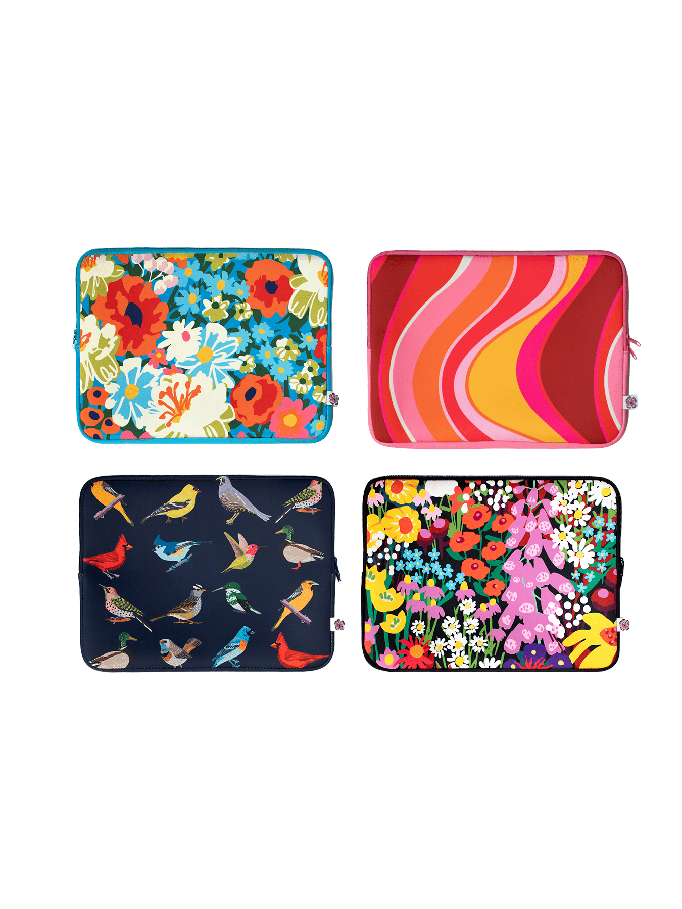 Laptop Case Garden Party - Lesley Evers - laptop case - Pouches & Cases -