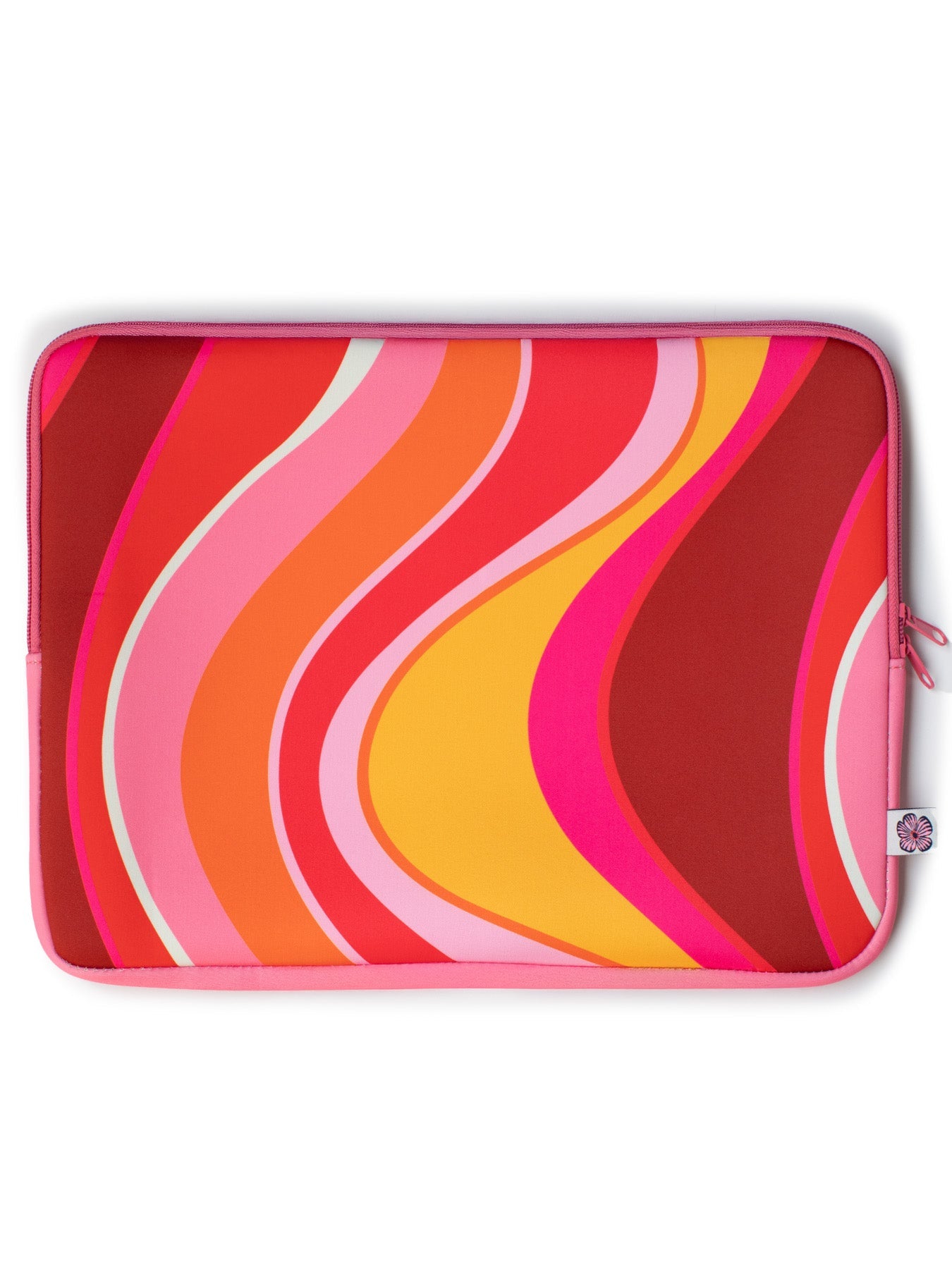 Laptop Case Pink Wave - Lesley Evers - laptop case -