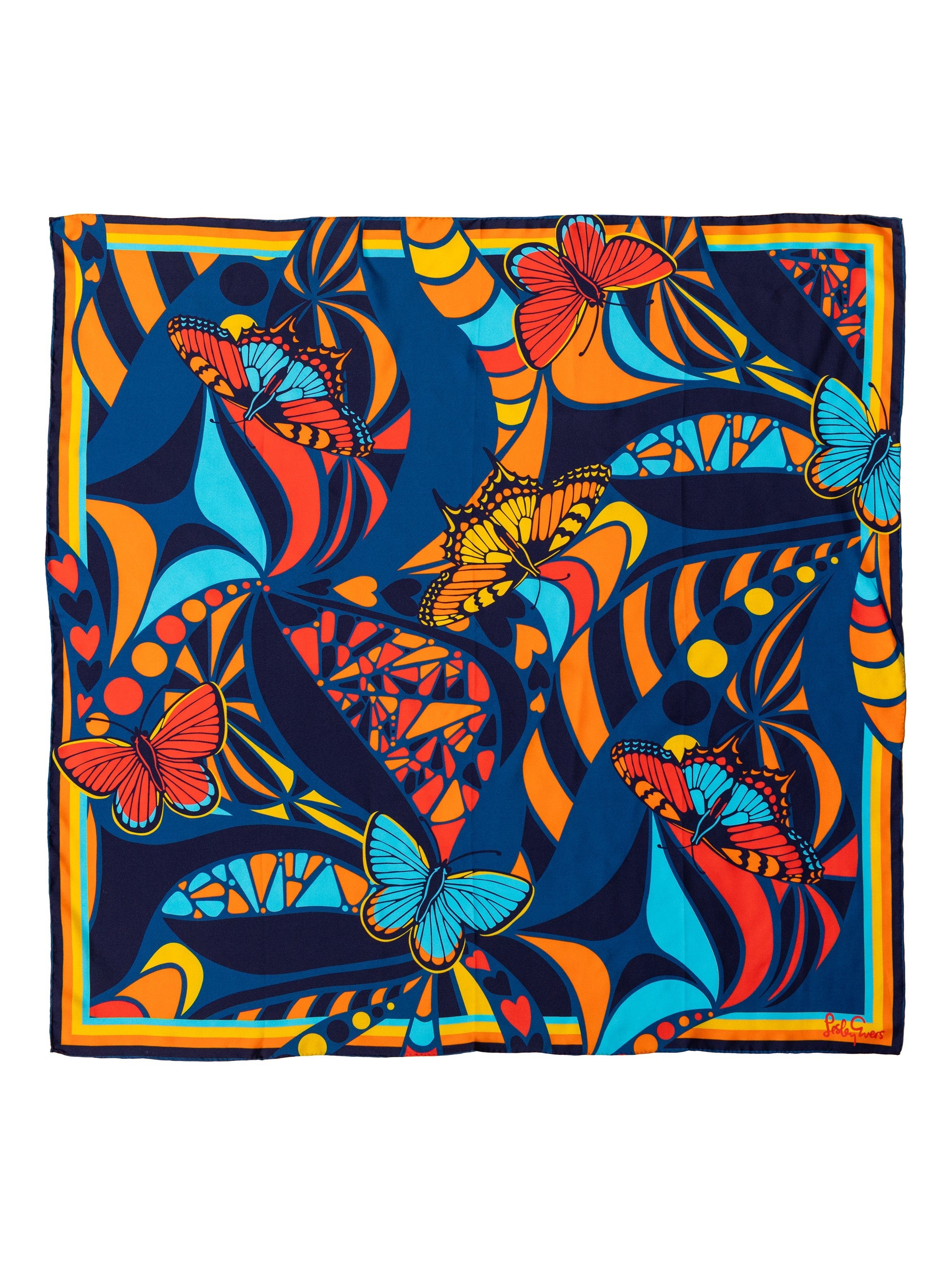 LILLIAN silk twill scarf Serendipity - Lesley Evers - Accessories - garden party - scarf