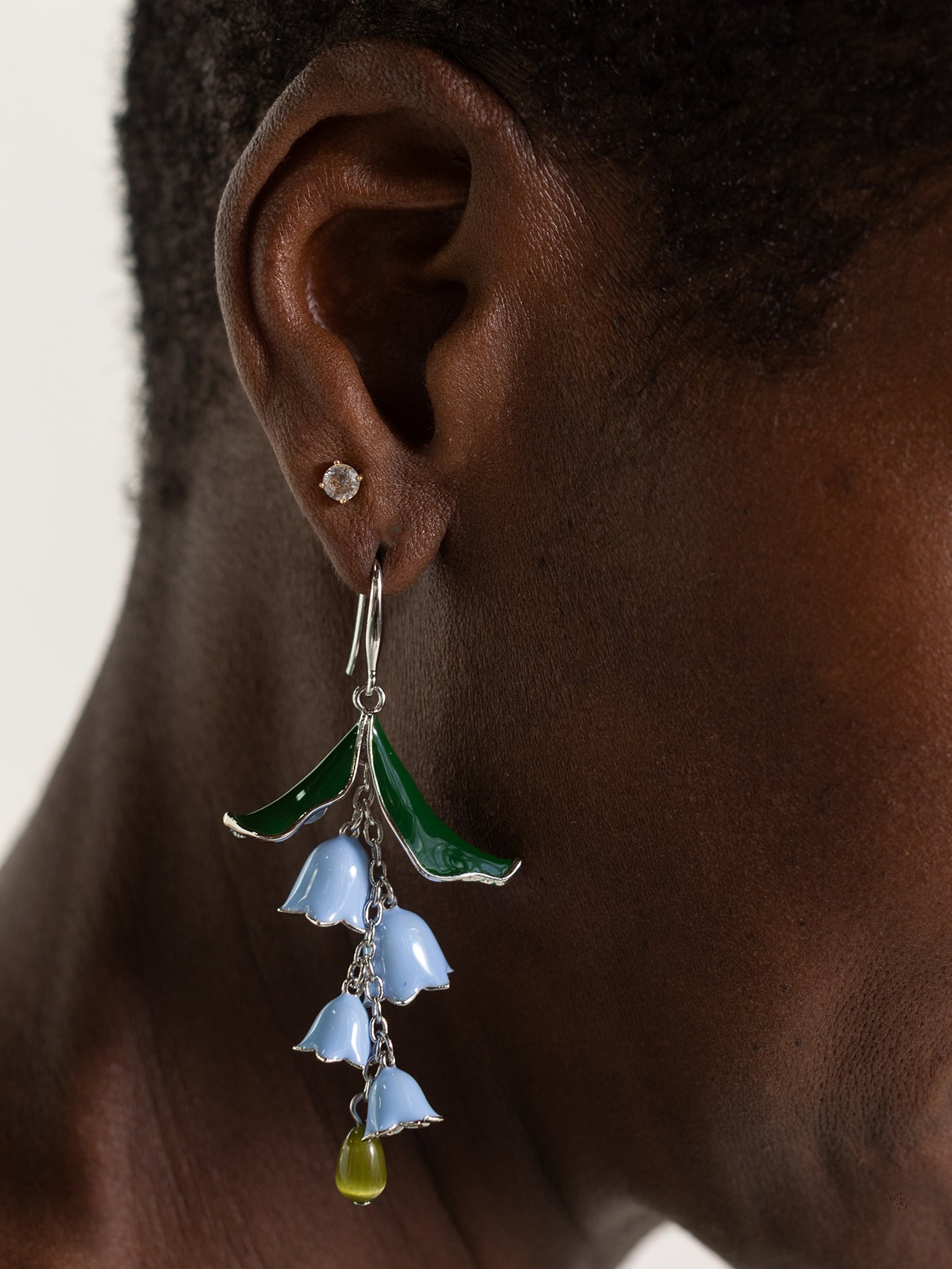 Lily of the Valley Earrings Blue and Silver - Lesley Evers - Accessories - accessory - new