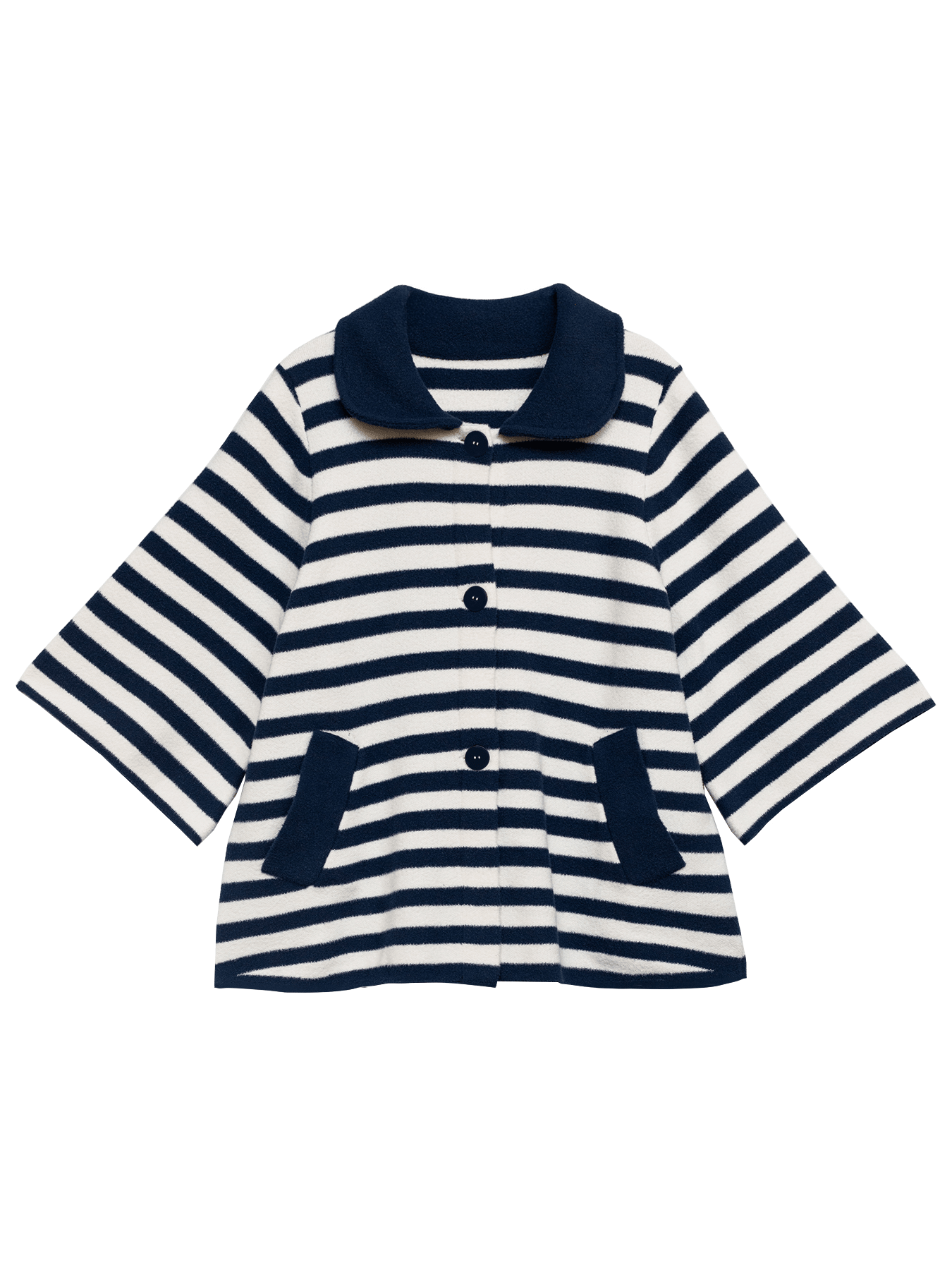 LIZZY coat Navy and White Stripe - Lesley Evers - coat - lizzie - lizzy