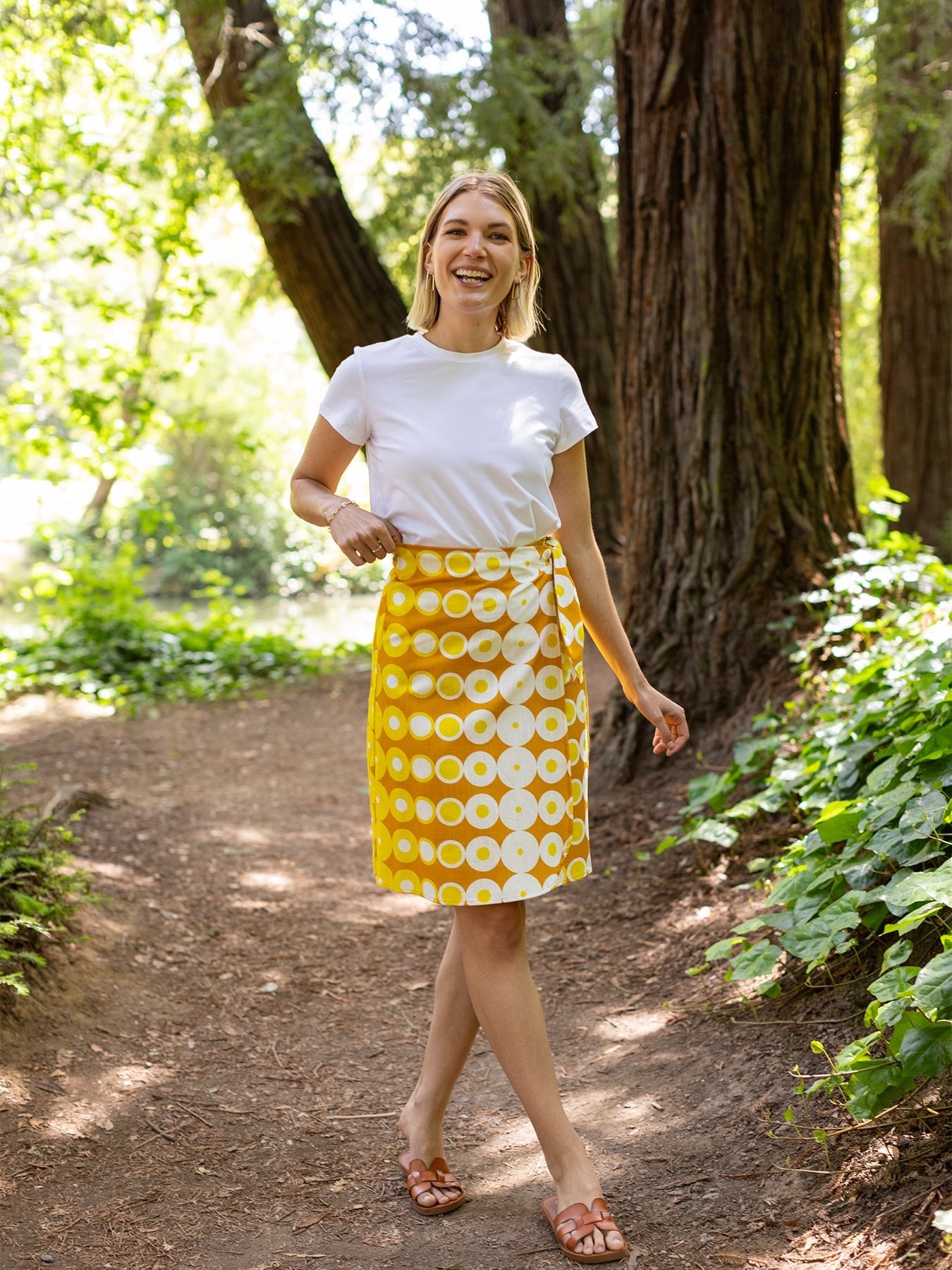 LOLA wrap skirt Pacifica Yellow - Lesley Evers - Bottoms - kalamazoo - kalamazoo red
