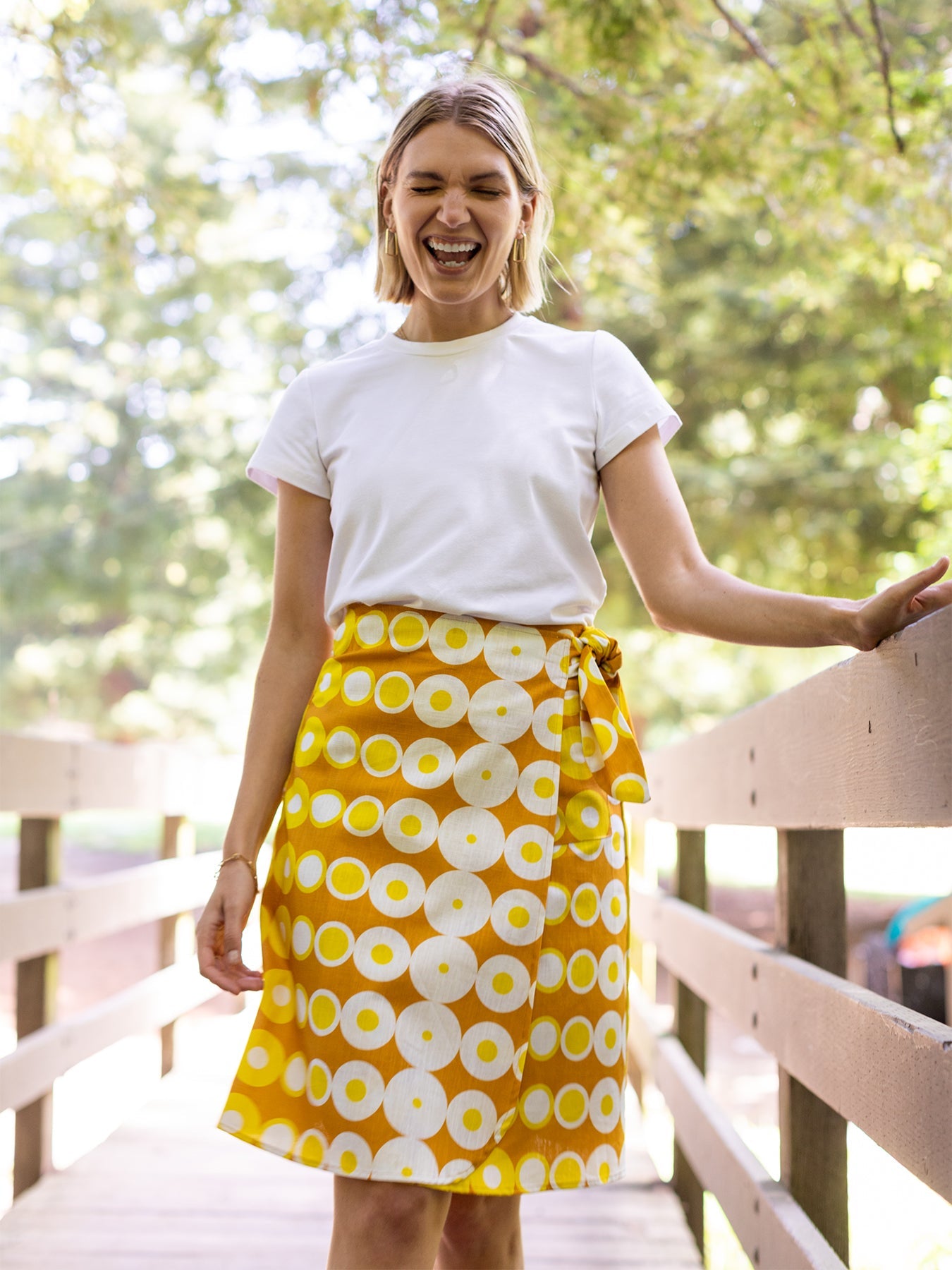 LOLA wrap skirt Pacifica Yellow - Lesley Evers - Bottoms - kalamazoo - kalamazoo red
