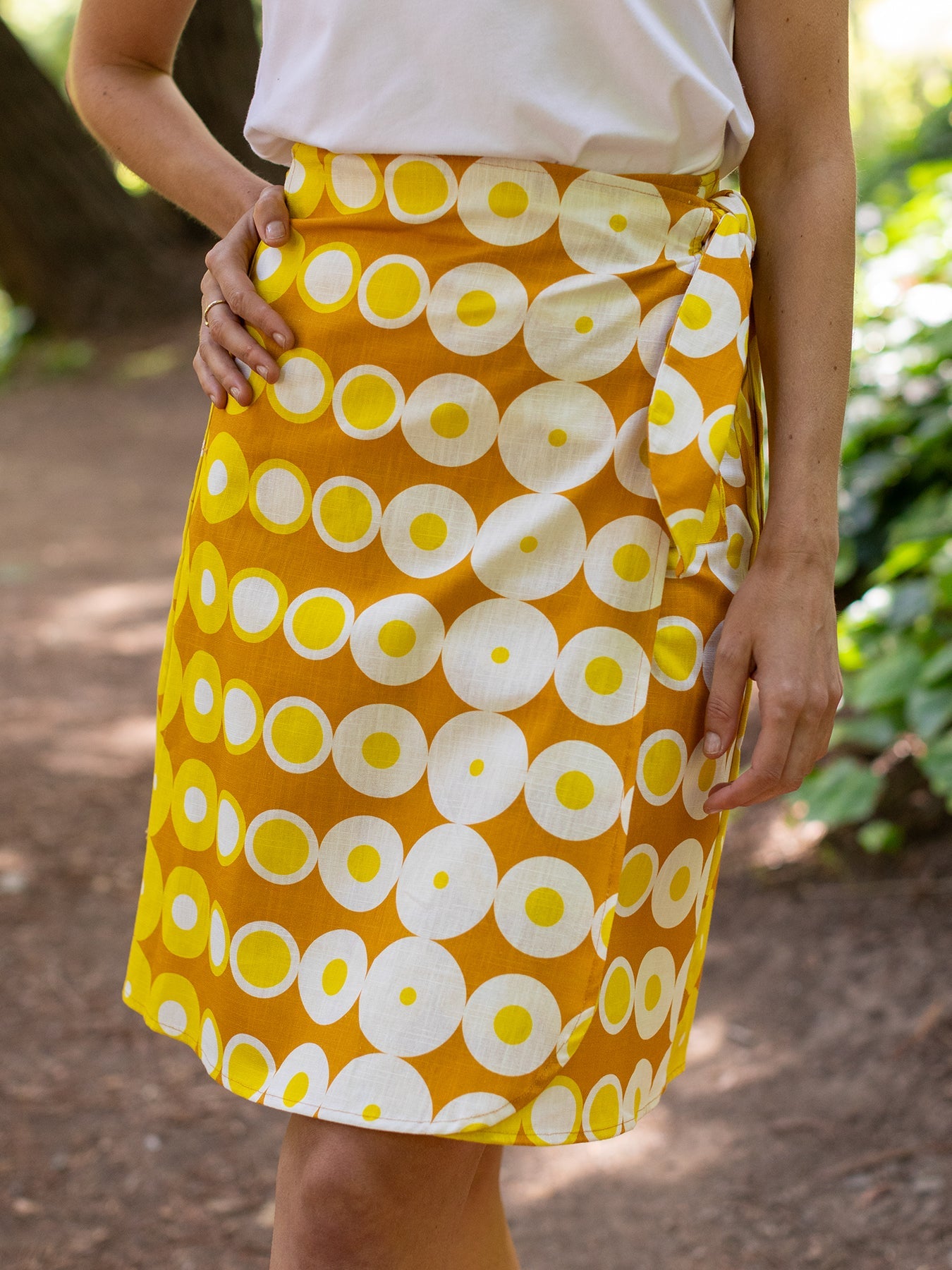 LOLA wrap skirt Pacifica Yellow - Lesley Evers - Bottoms - kalamazoo - kalamazoo red