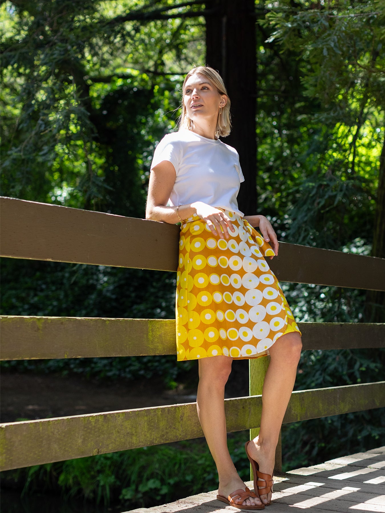 LOLA wrap skirt Pacifica Yellow - Lesley Evers - Bottoms - kalamazoo - kalamazoo red