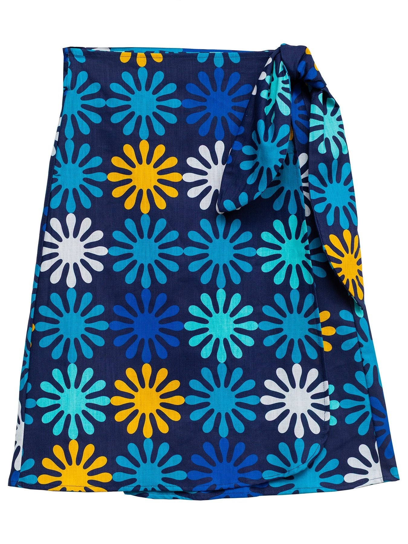 LOLA wrap skirt Spritz Blue - Lesley Evers - Bottoms - kalamazoo - kalamazoo red