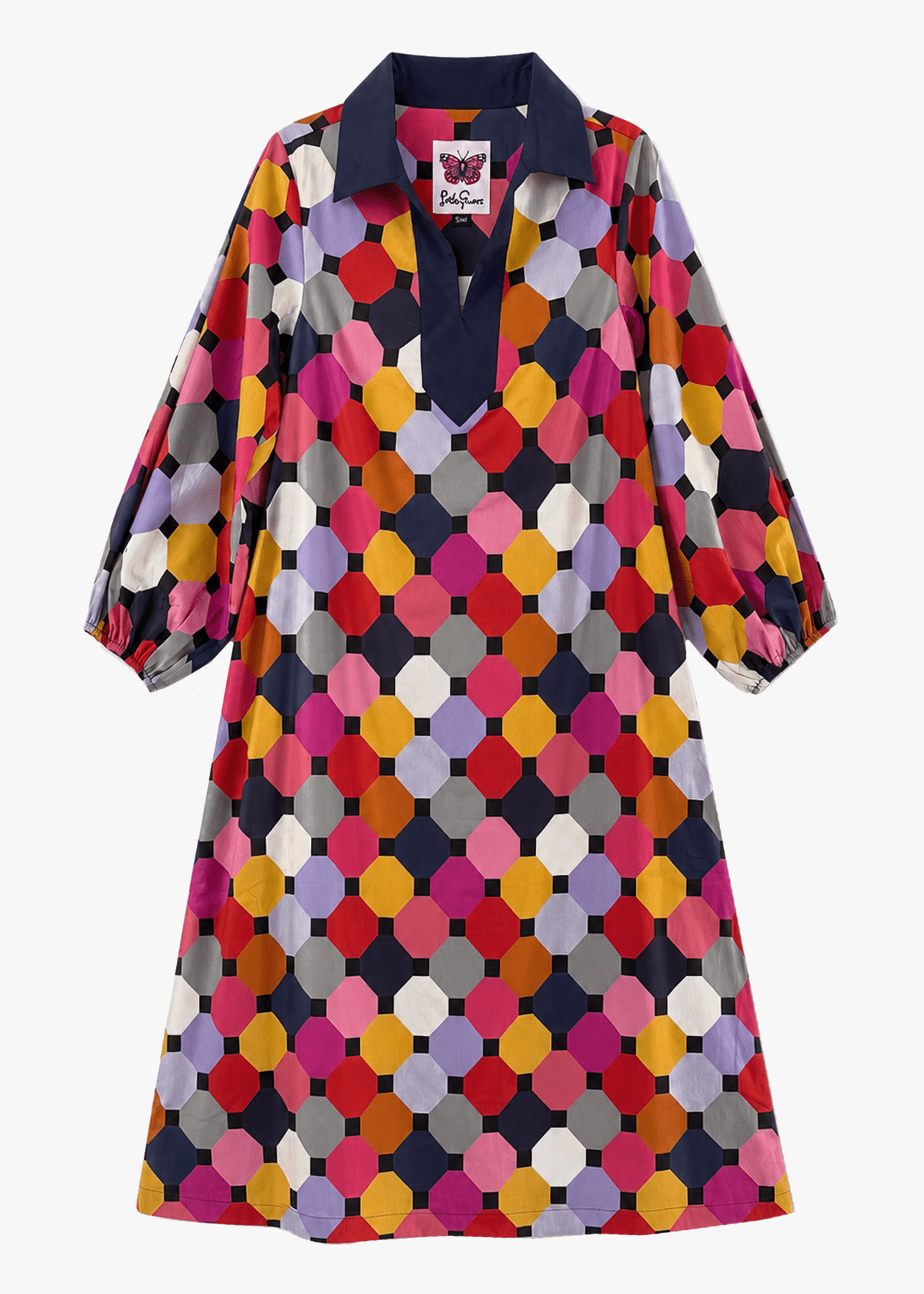 LYDIA dress Promenade Multi - Lesley Evers-Dress-Shop-Shop/All Products