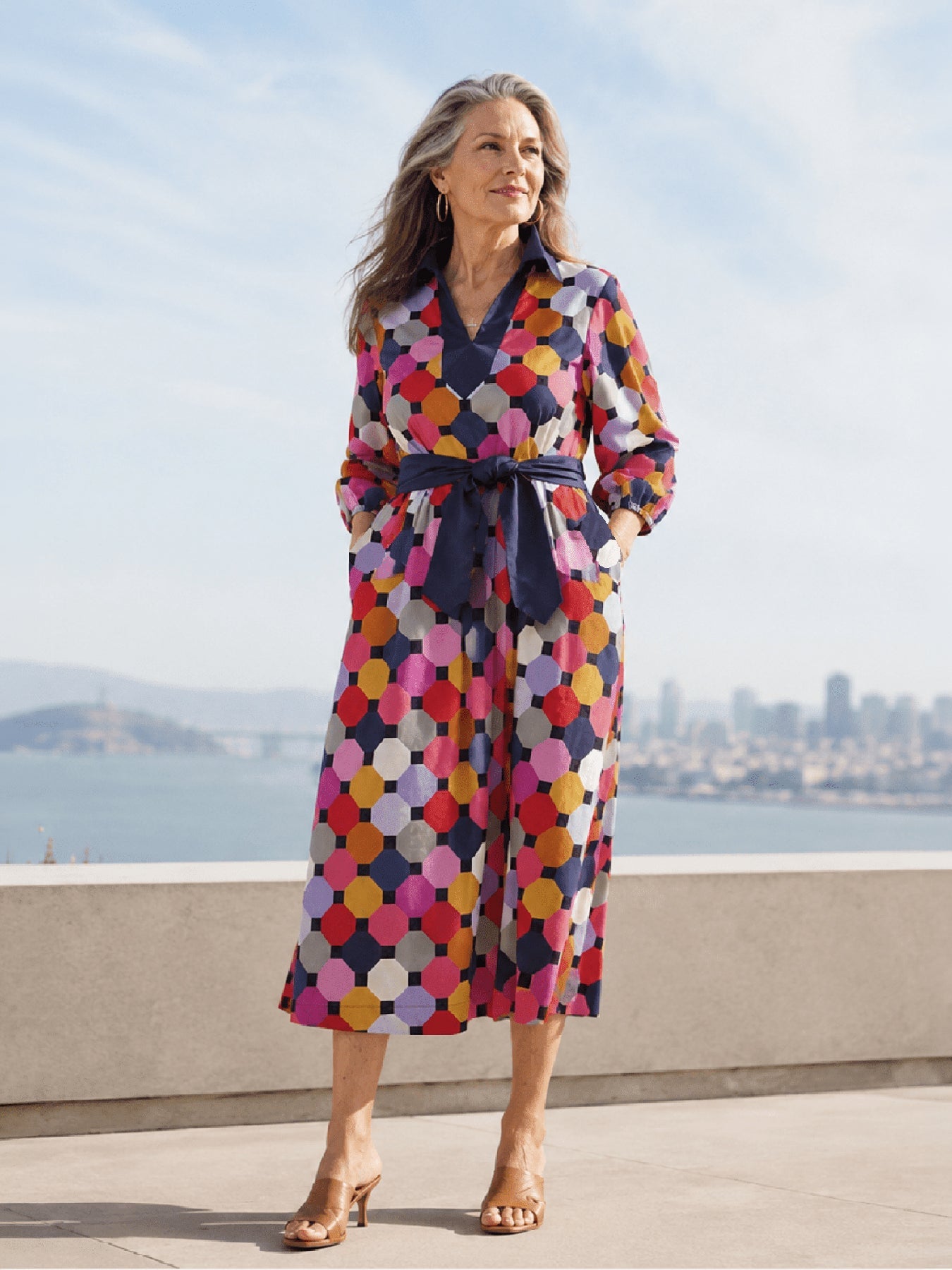 LYDIA dress Promenade Multi - Lesley Evers-Dress-Shop-Shop/All Products