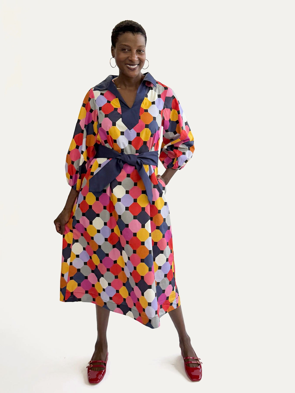 LYDIA dress Promenade Multi - Lesley Evers-Dress-Shop-Shop/All Products