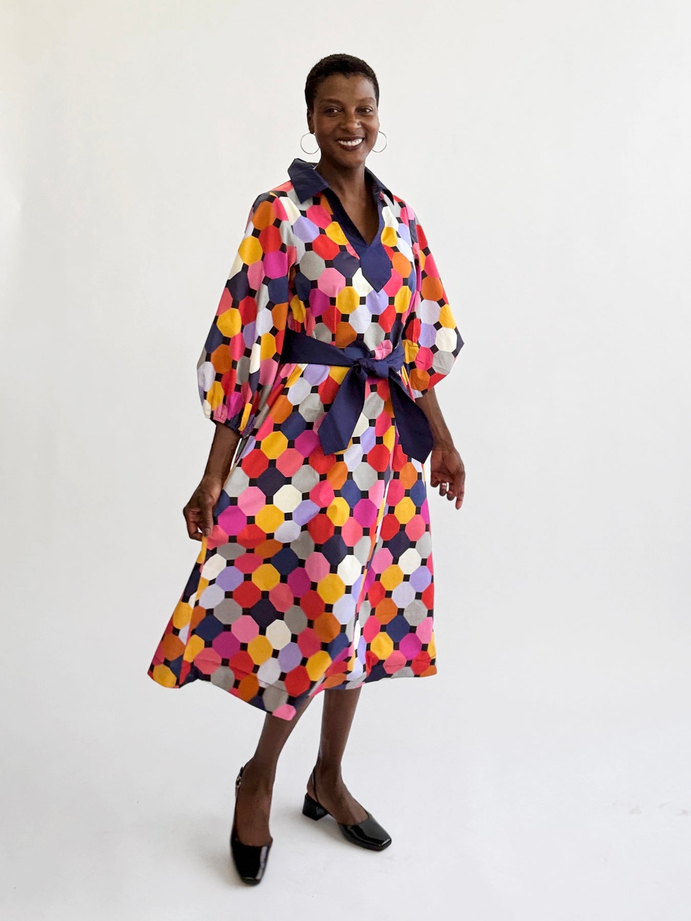 LYDIA dress Promenade Multi - Lesley Evers-Dress-Shop-Shop/All Products