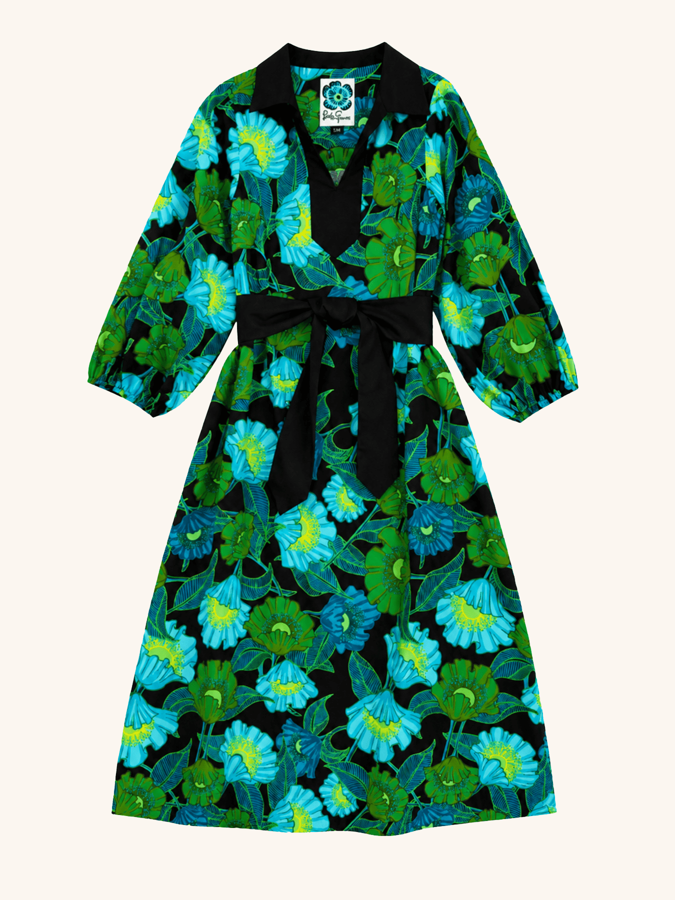 LYDIA dress Secret Garden Green - Lesley Evers-Dress-Shop-Shop/All Products