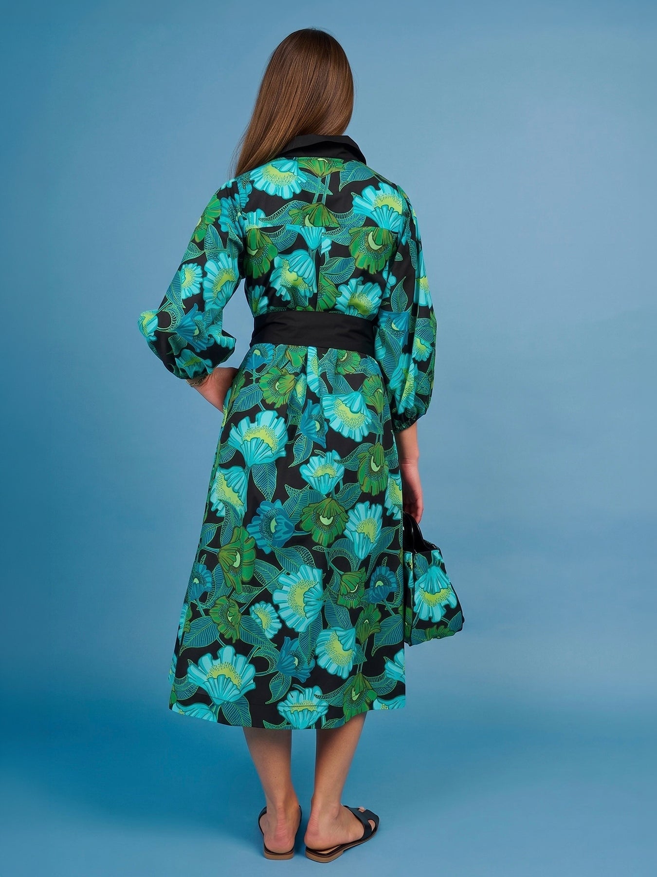 LYDIA dress Secret Garden Green - Lesley Evers-Dress-Shop-Shop/All Products