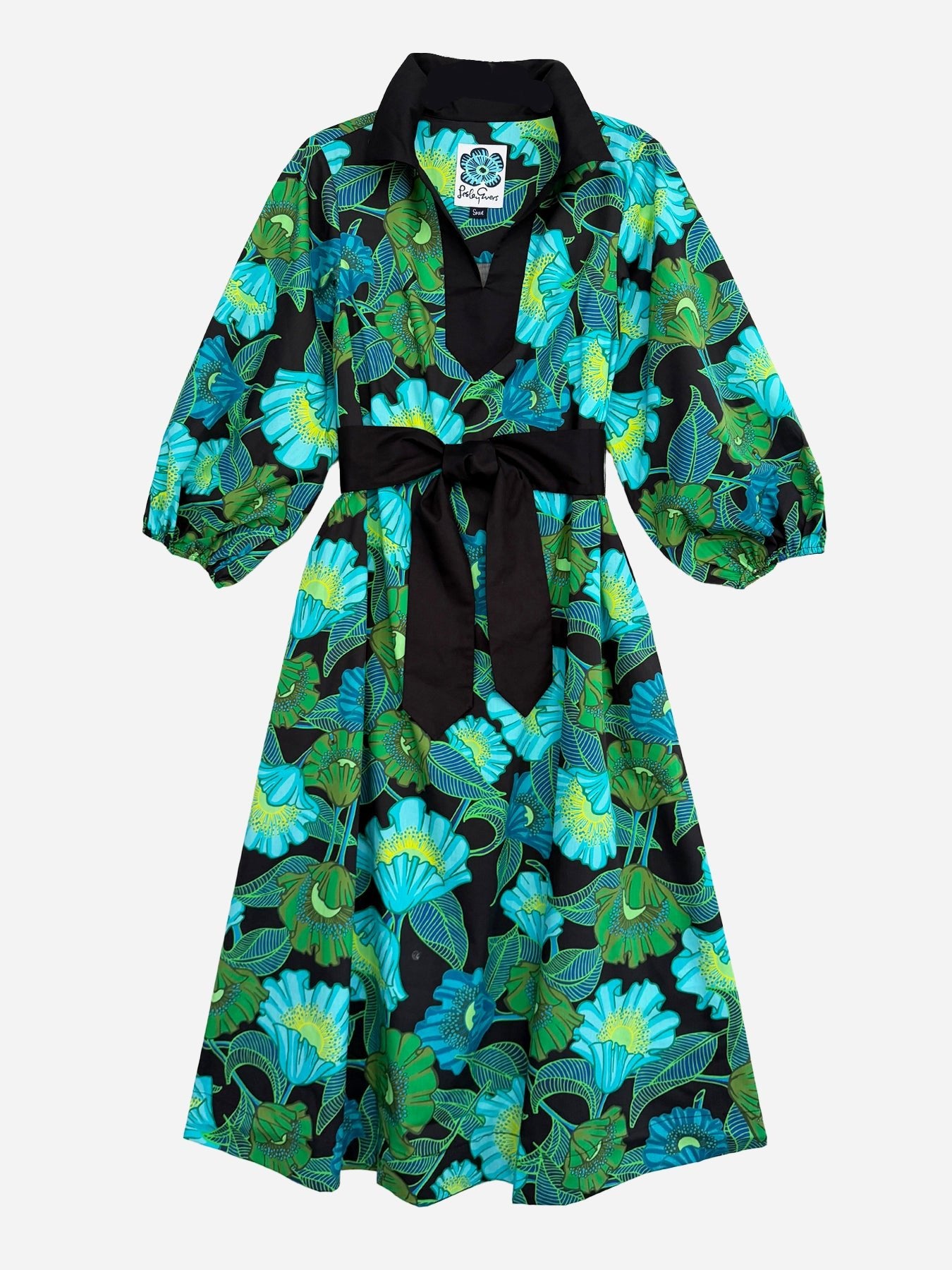 LYDIA dress Secret Garden Green - Lesley Evers-Dress-Shop-Shop/All Products