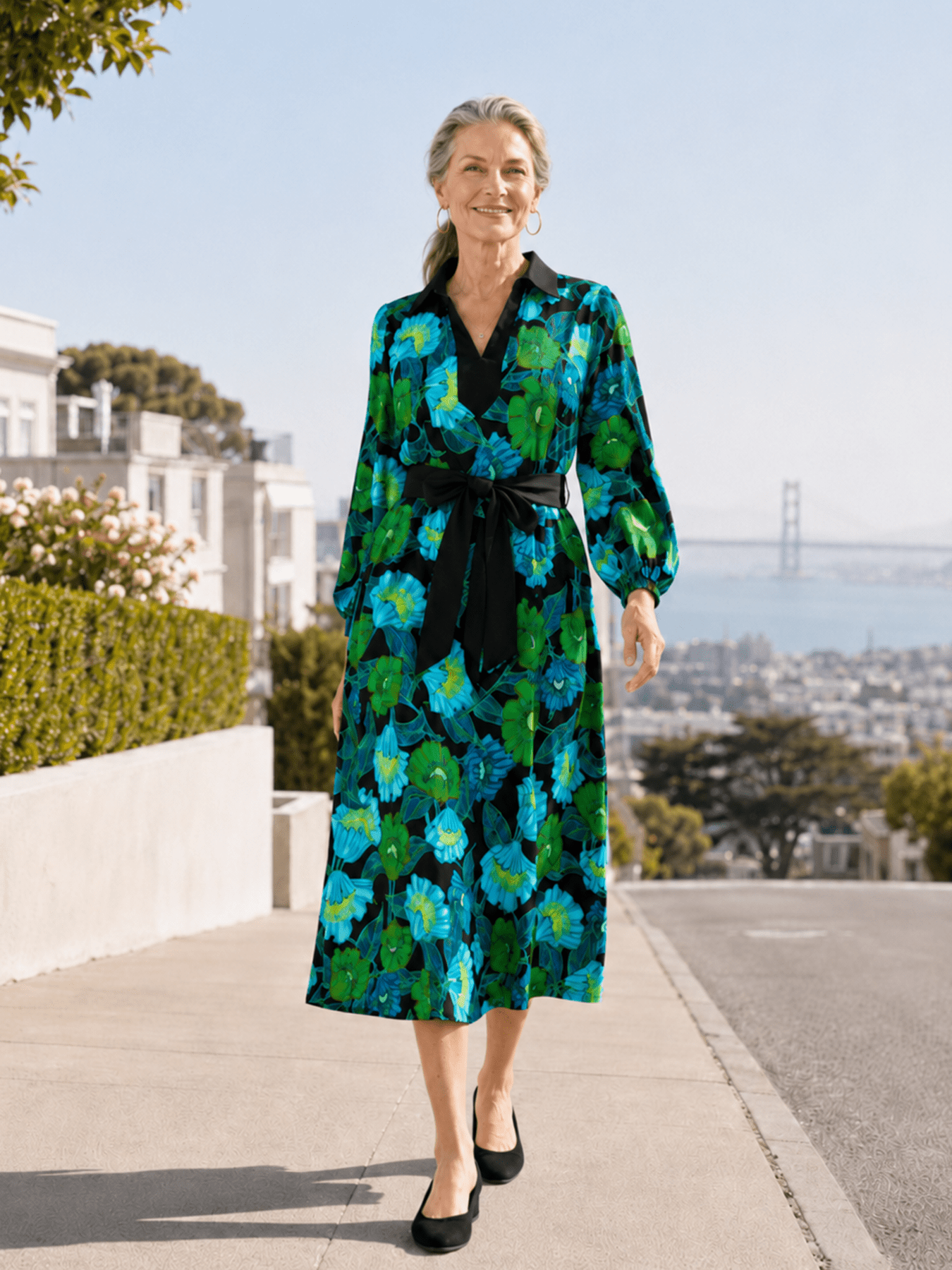 LYDIA dress Secret Garden Green - Lesley Evers-Dress-Shop-Shop/All Products