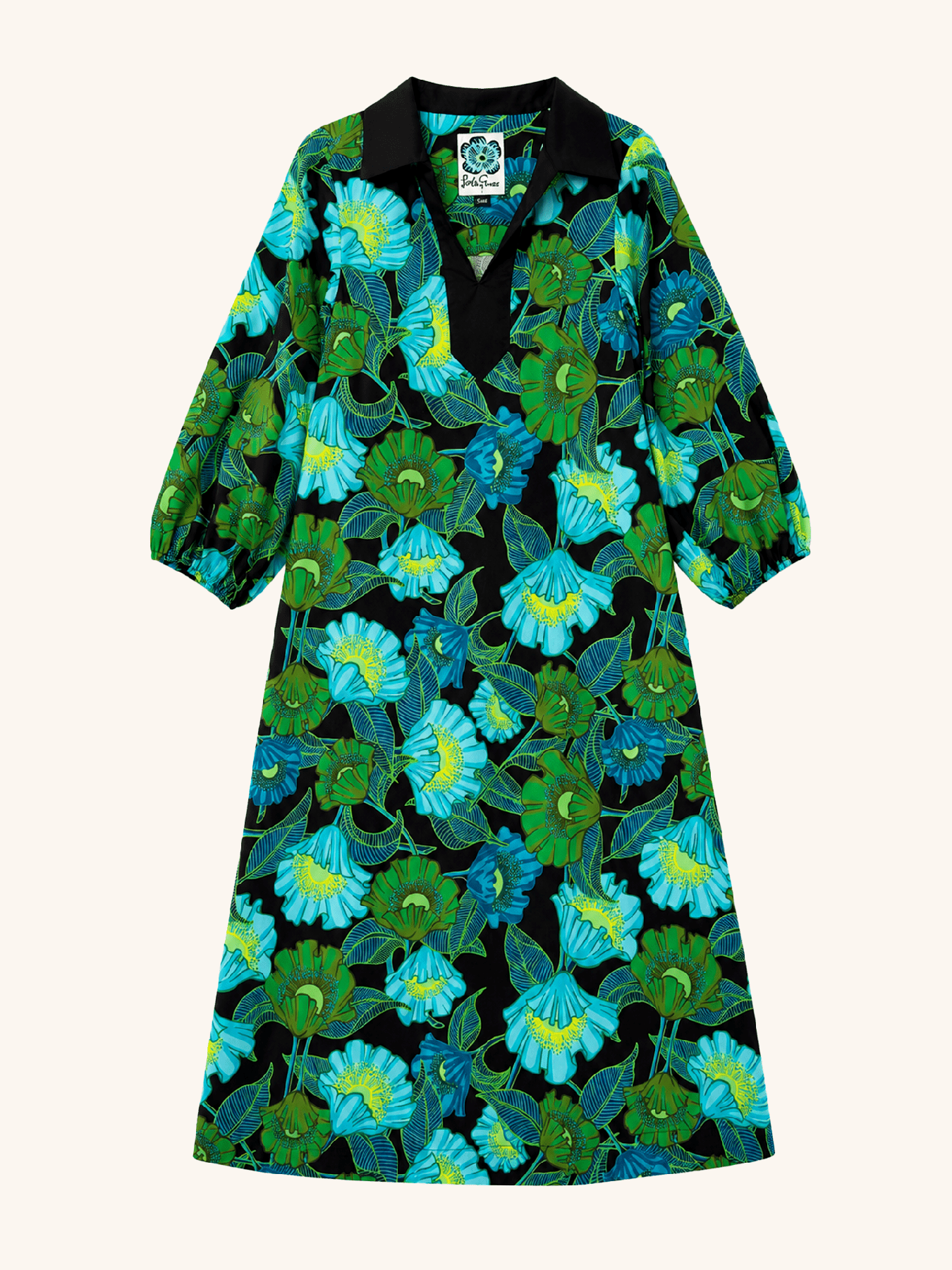 LYDIA dress Secret Garden Green - Lesley Evers-Dress-Shop-Shop/All Products