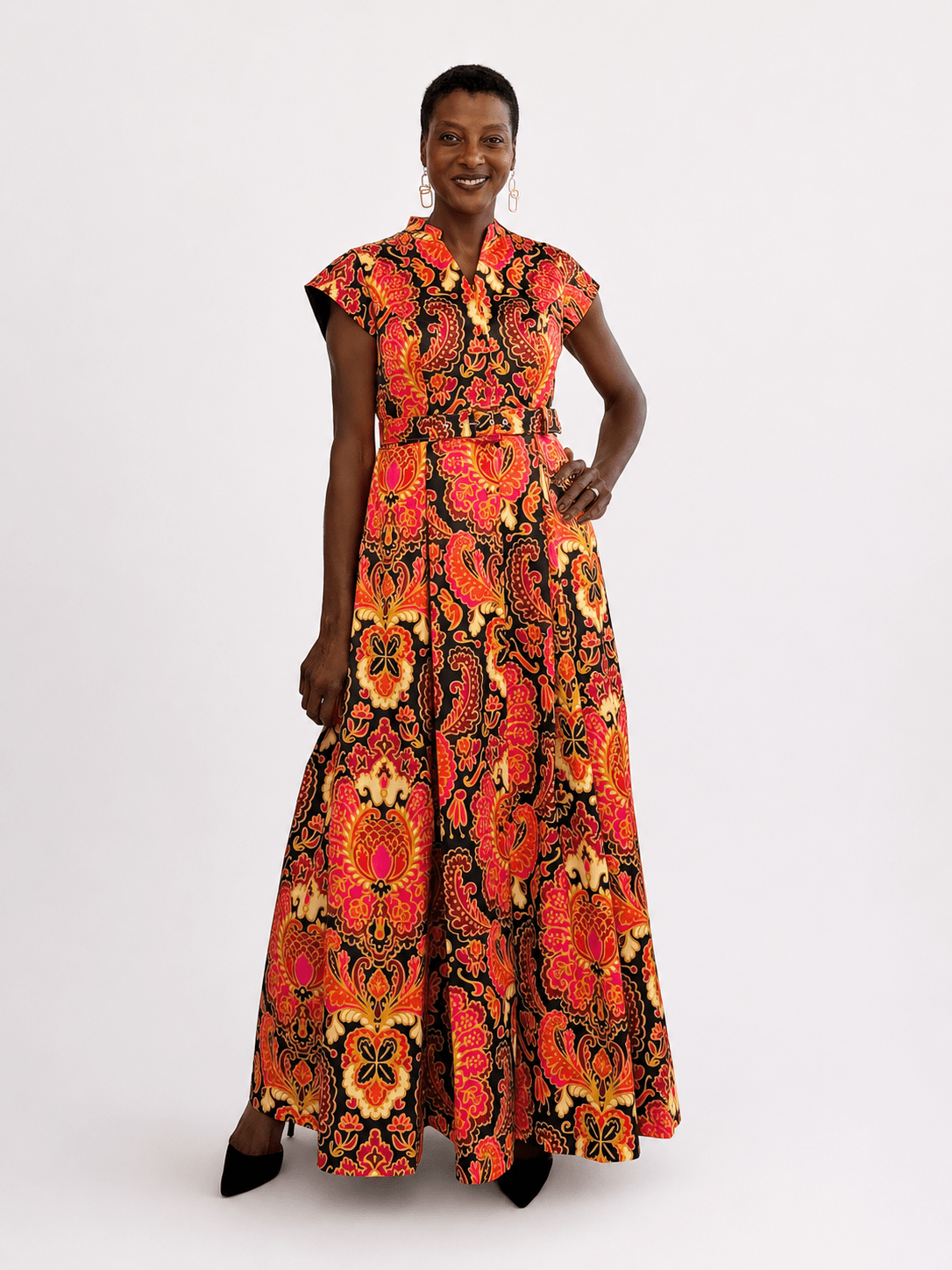 MADELEINE dress Paisley Sunset - Lesley Evers-Dress-formal-gown