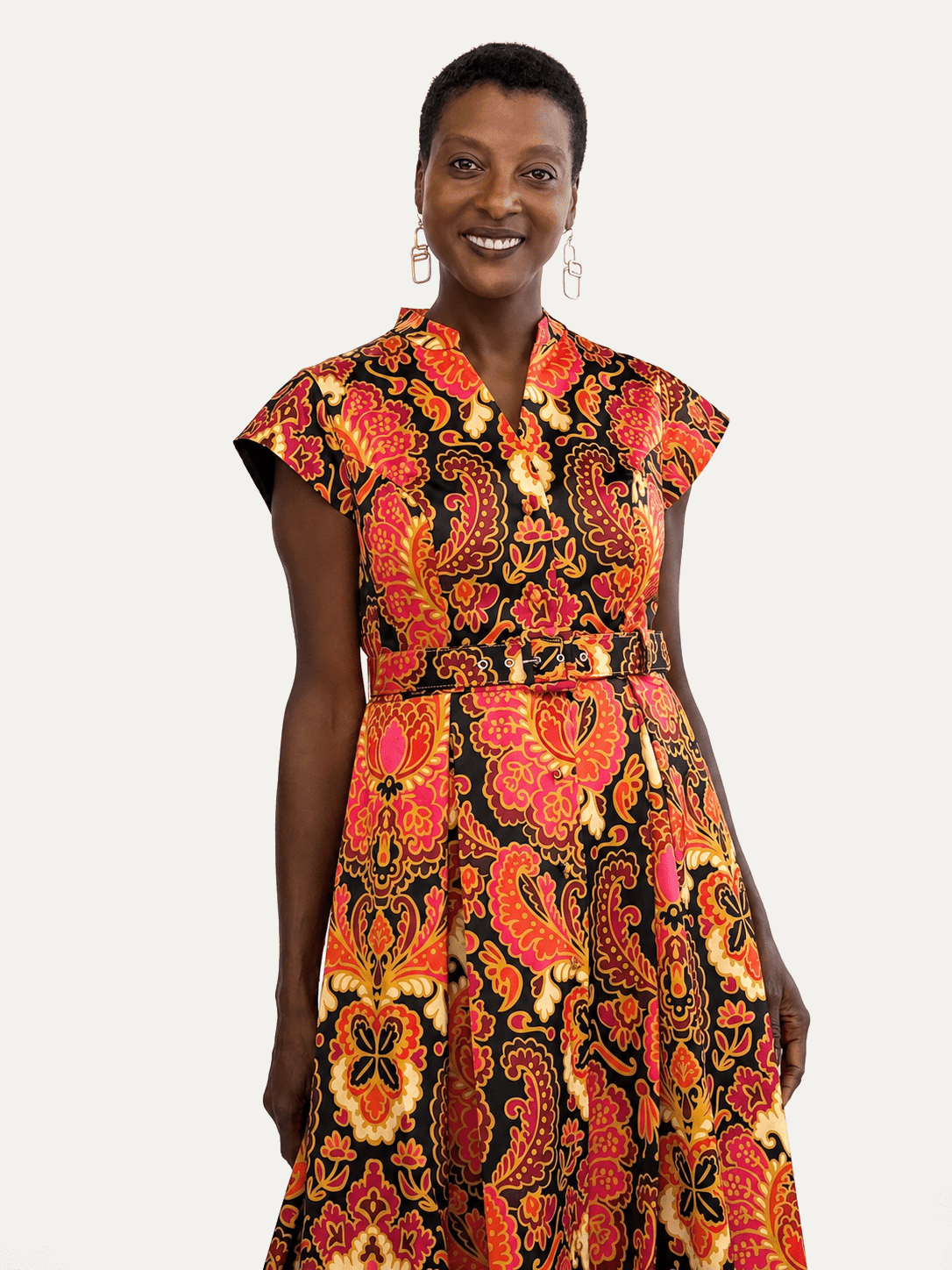 MADELEINE dress Paisley Sunset - Lesley Evers-Dress-formal-gown
