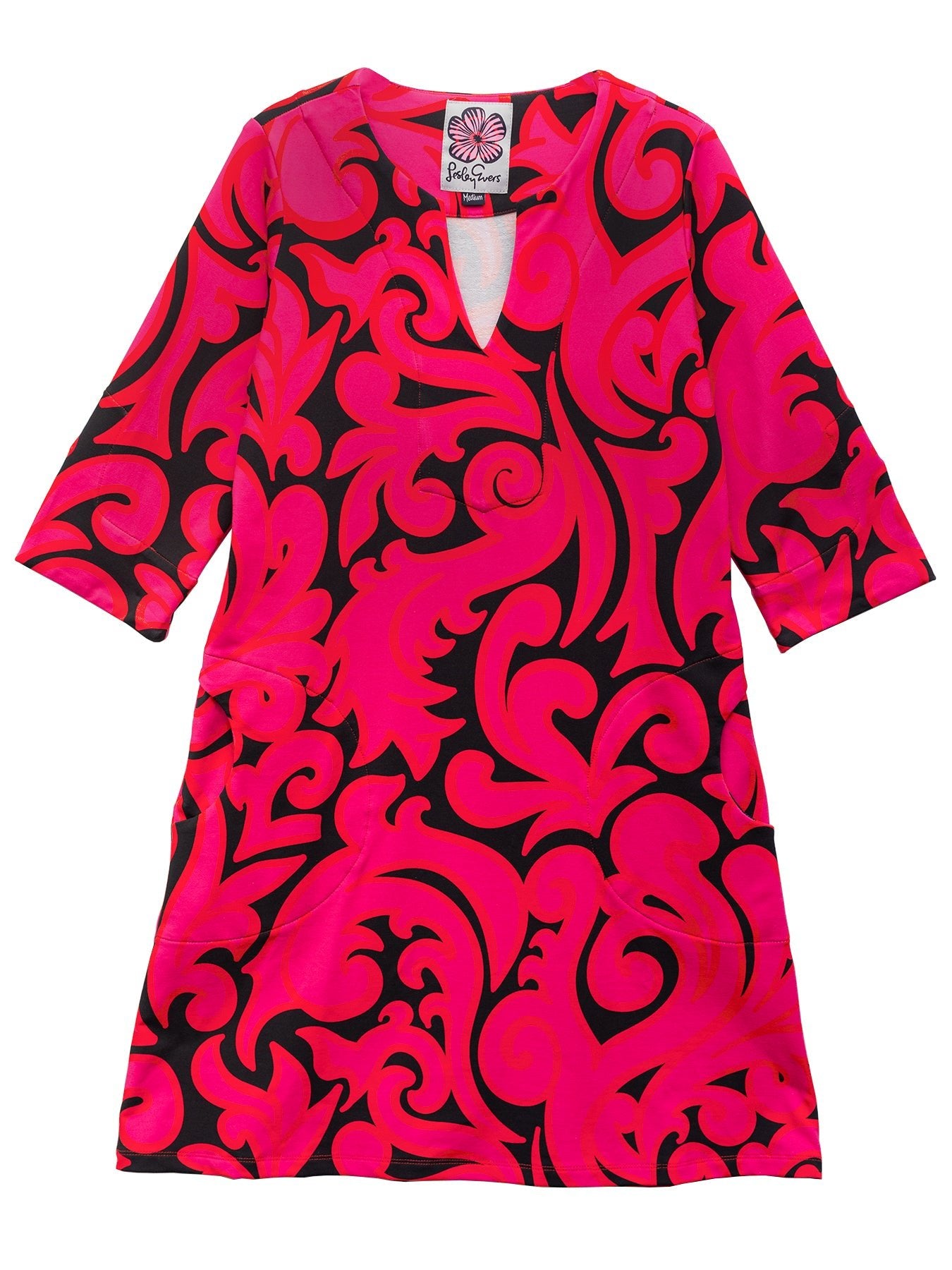 MAEVE dress Filigree Pink - Lesley Evers - Black - black dress - Dress