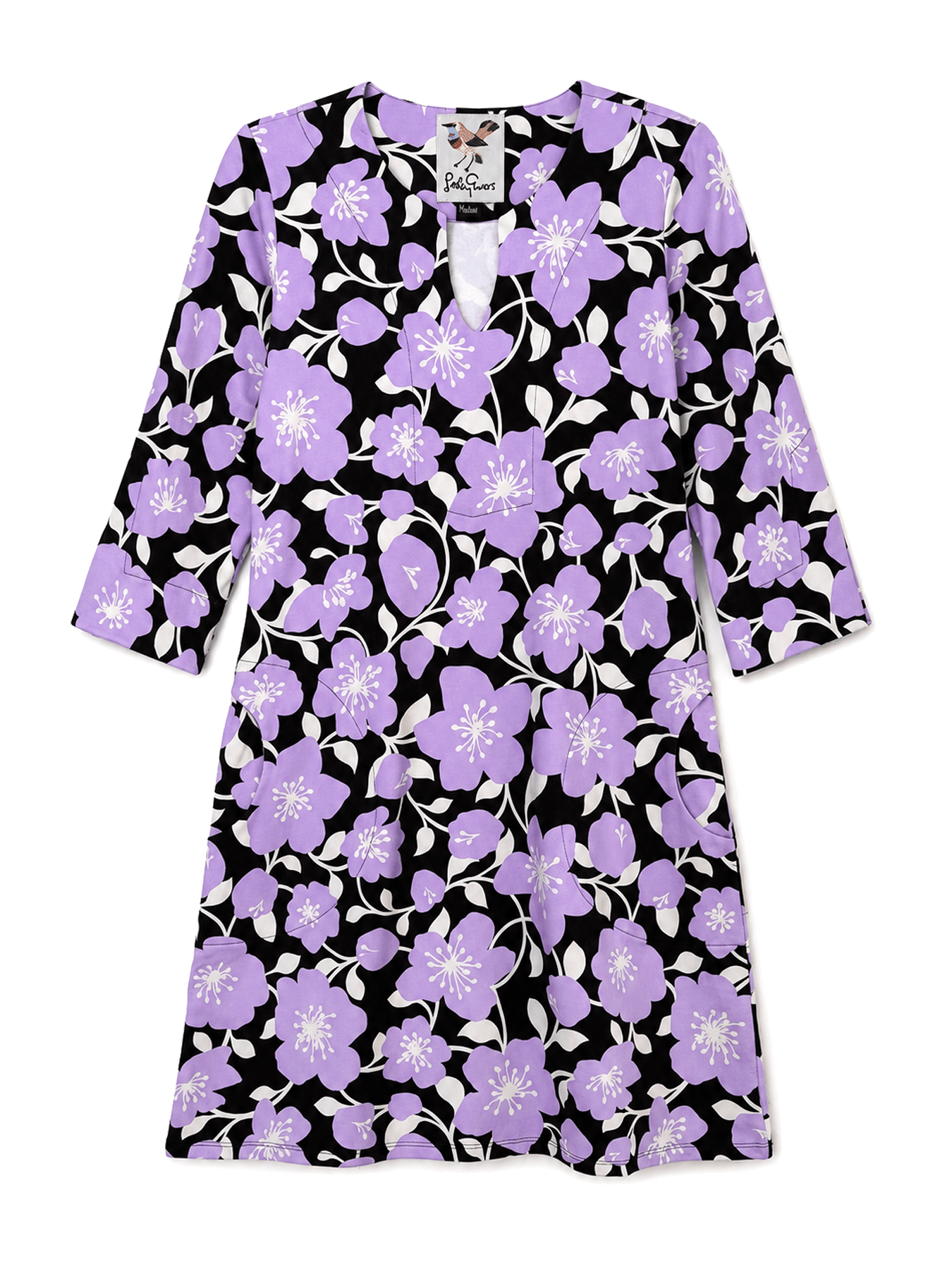 MAEVE dress Garden Wall Lilac - Lesley Evers - Dress - french terry - maeve