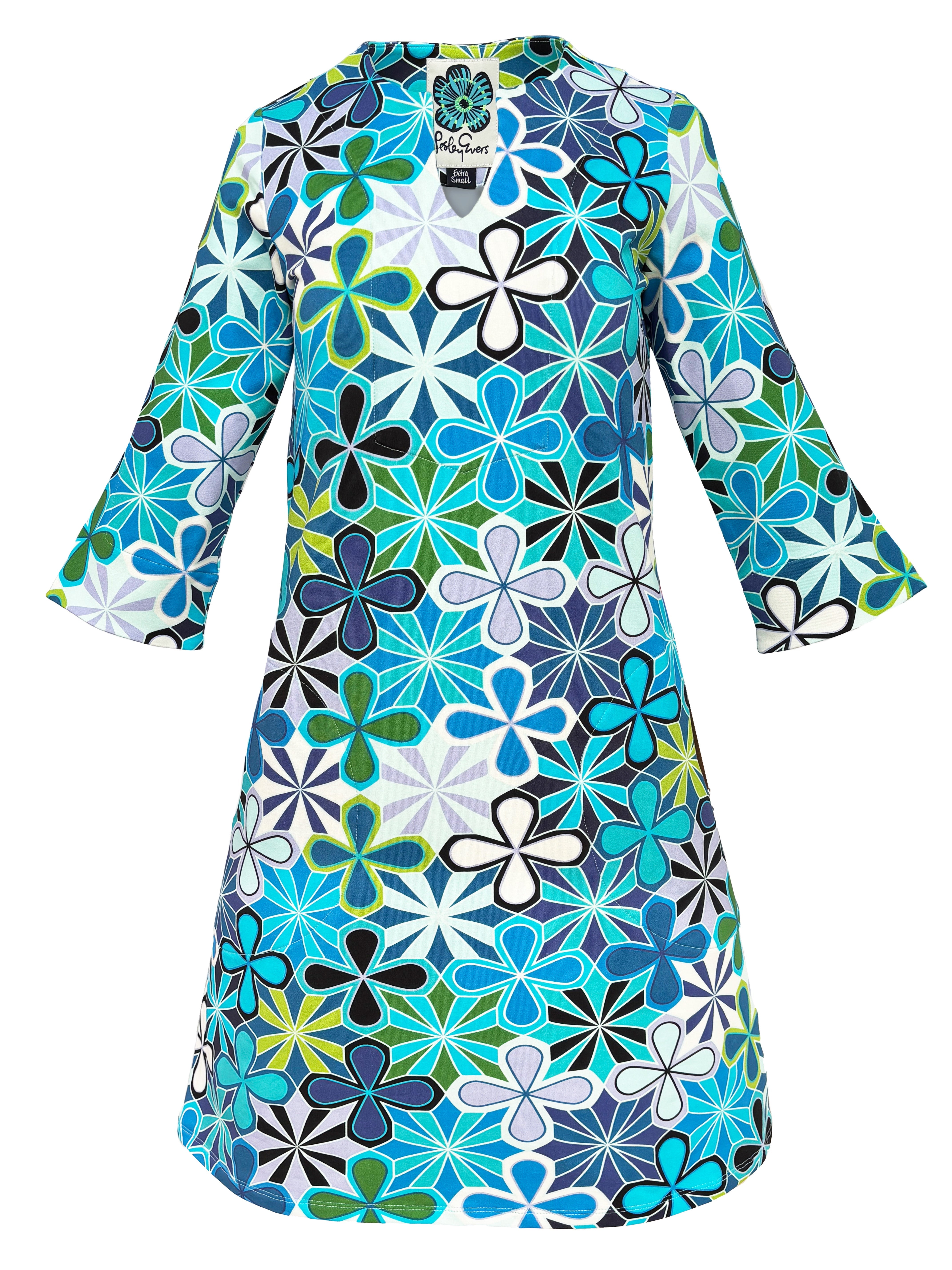MAEVE dress Kaleidoscope Blue - Lesley Evers - Dress - french terry - maeve