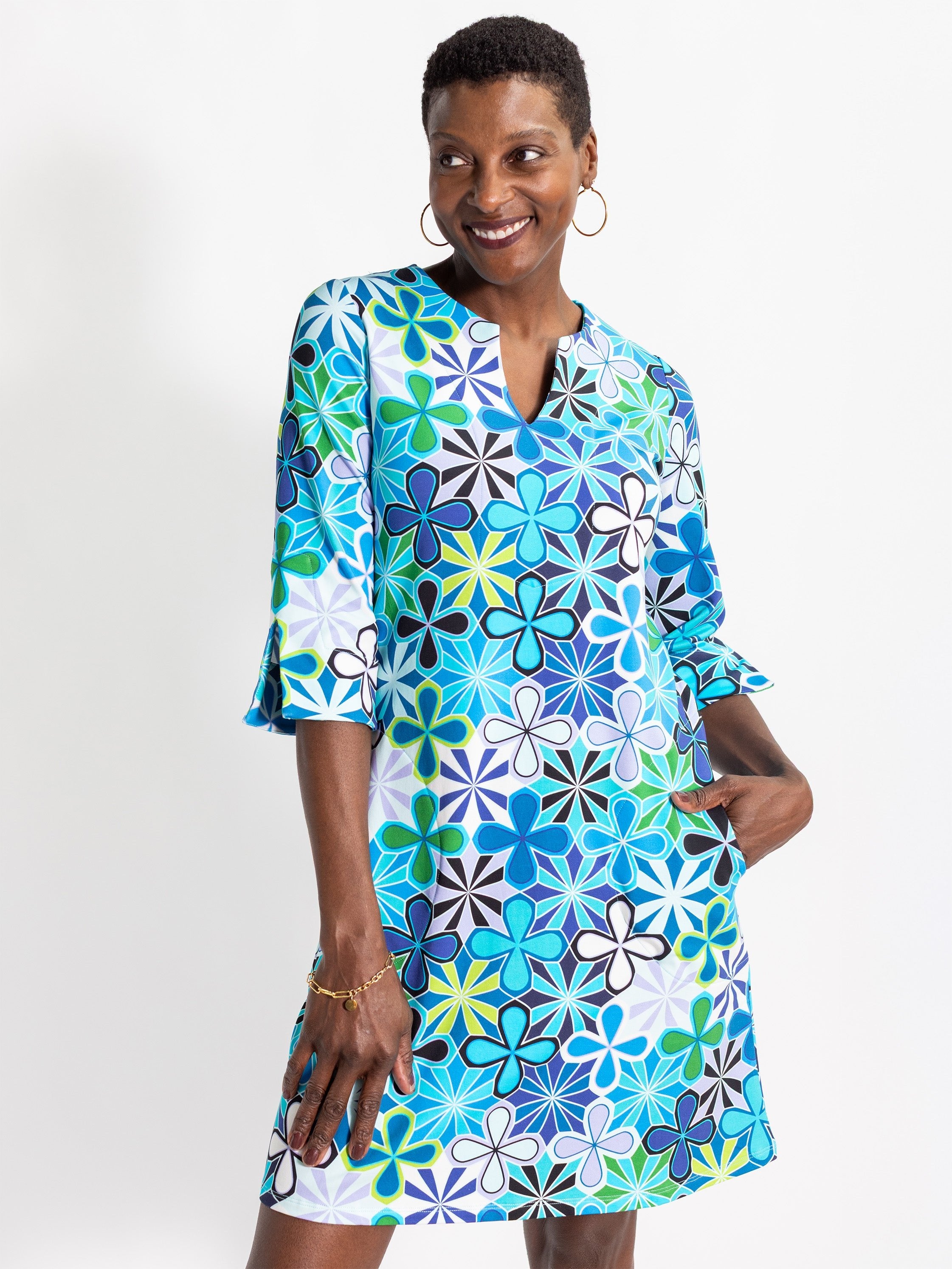 MAEVE dress Kaleidoscope Blue - Lesley Evers - Dress - french terry - maeve