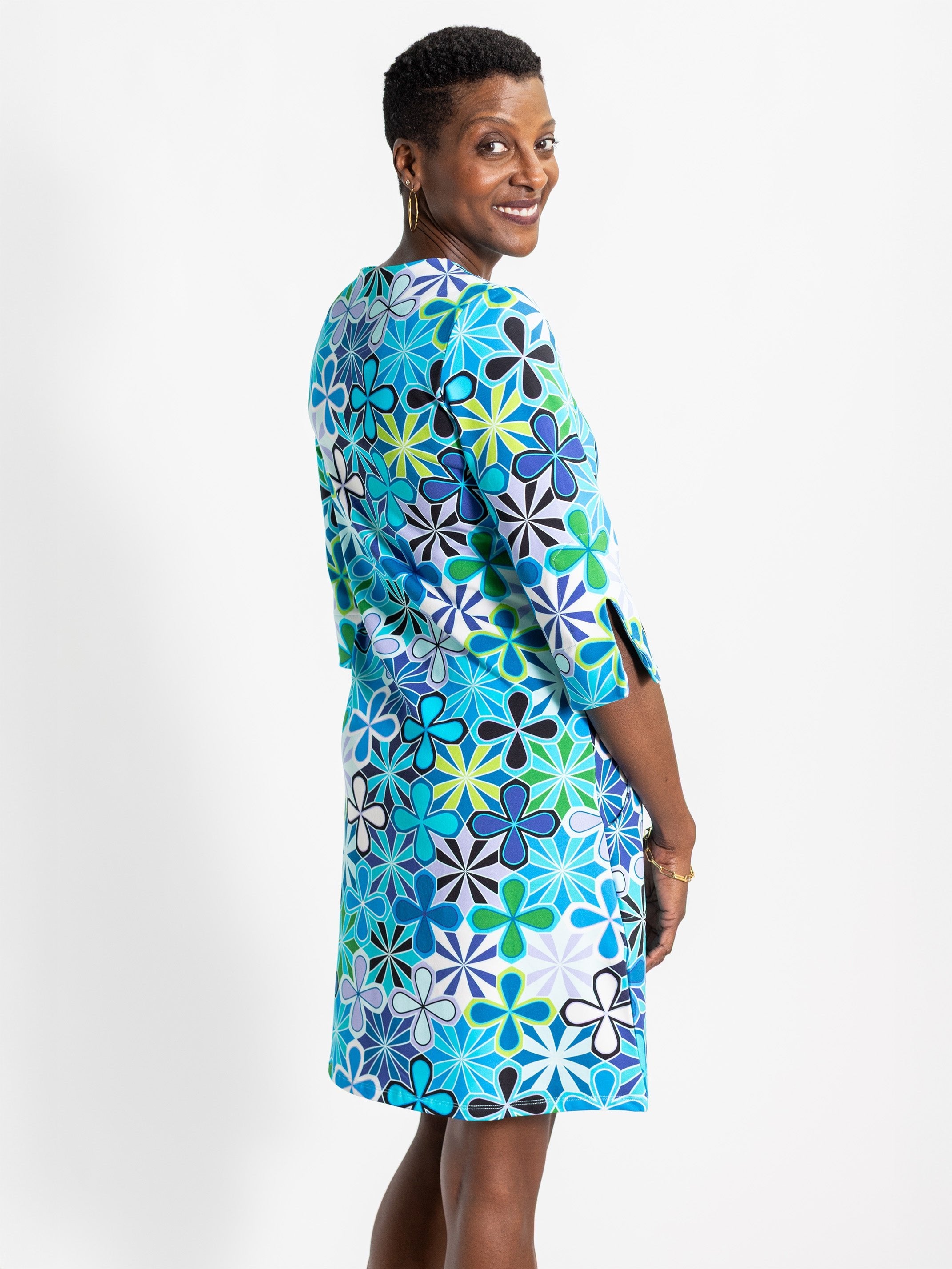 MAEVE dress Kaleidoscope Blue - Lesley Evers - Dress - french terry - maeve