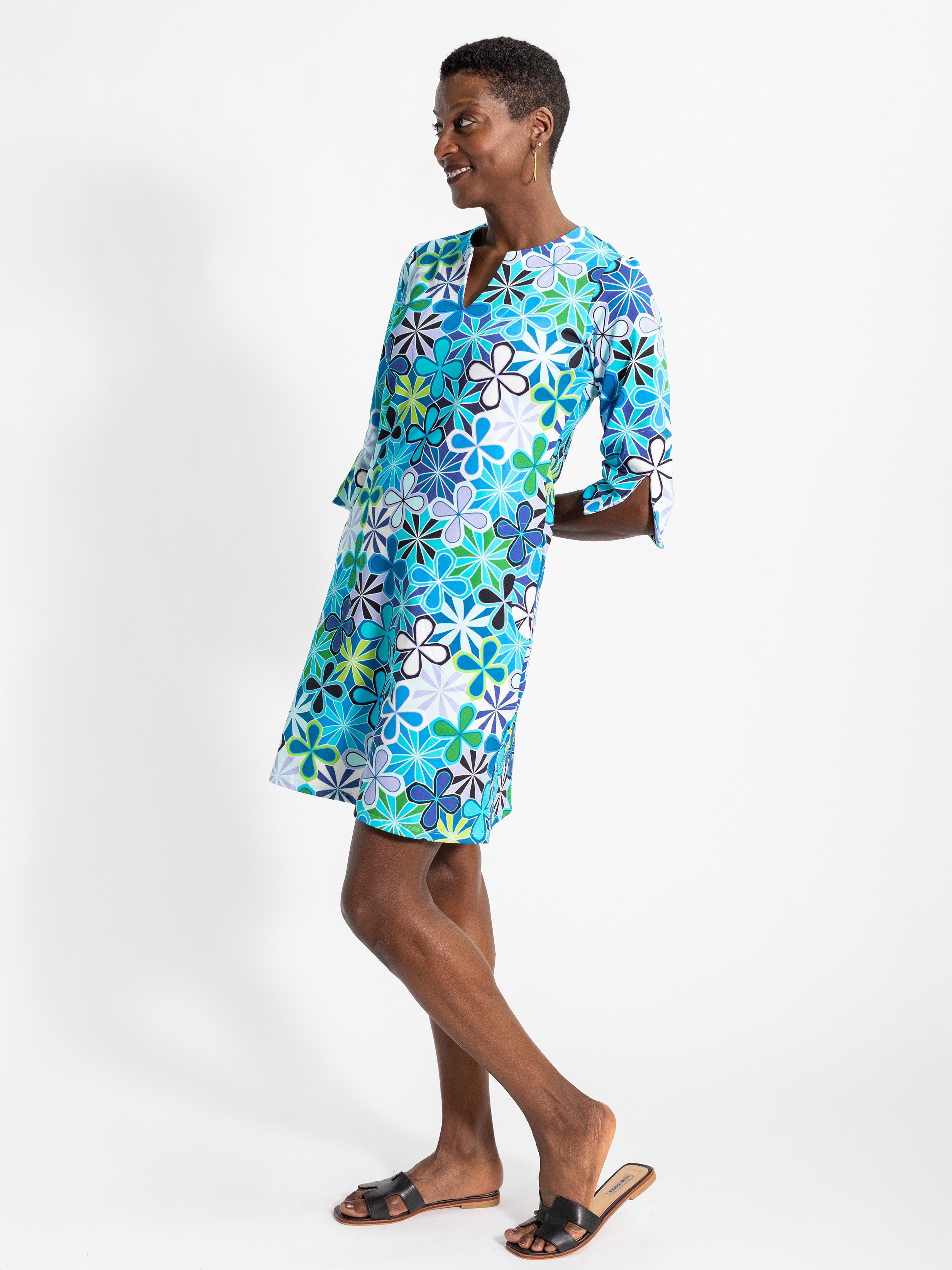 MAEVE dress Kaleidoscope Blue - Lesley Evers - Dress - french terry - maeve