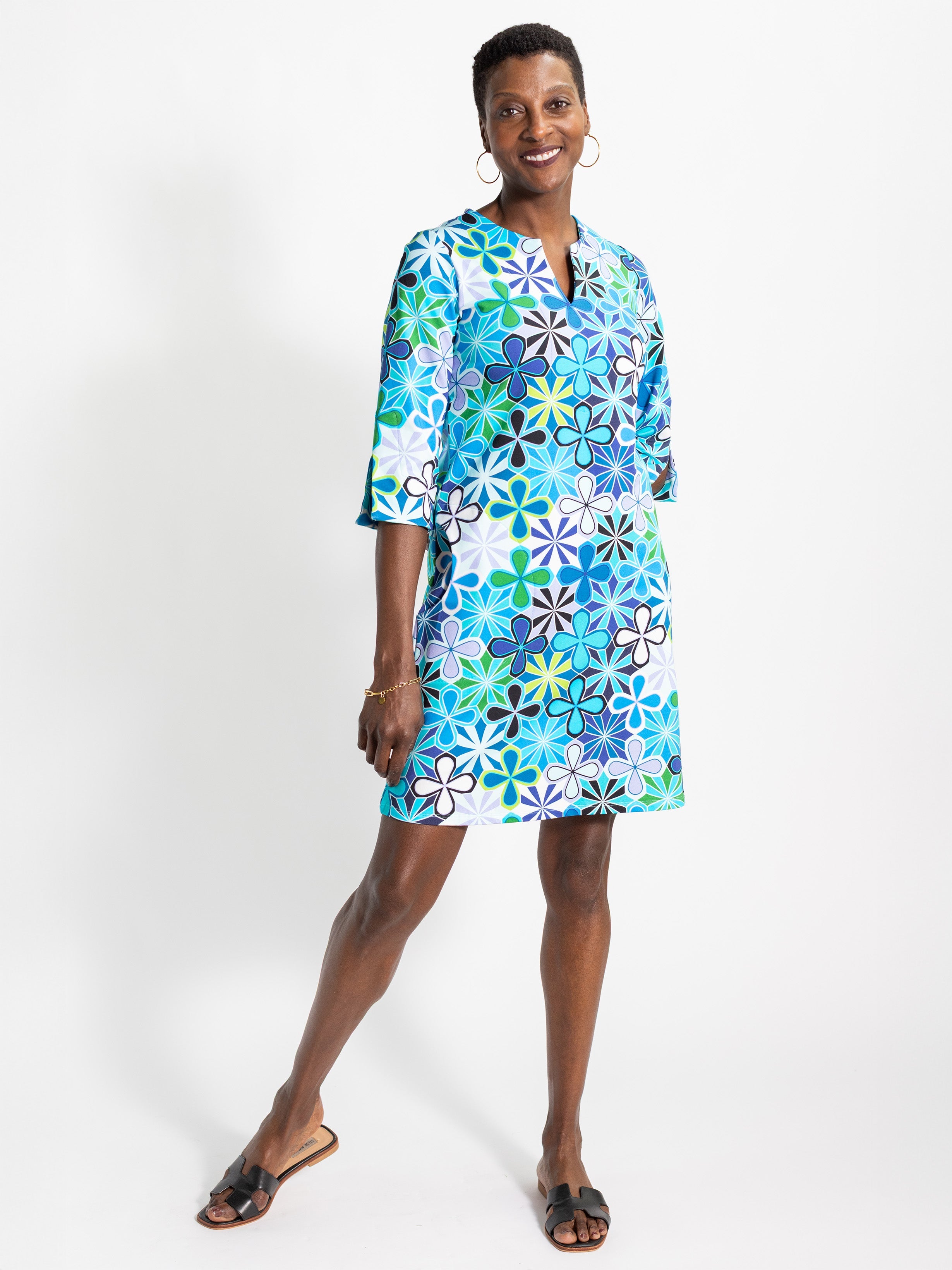 MAEVE dress Kaleidoscope Blue - Lesley Evers - Dress - french terry - maeve