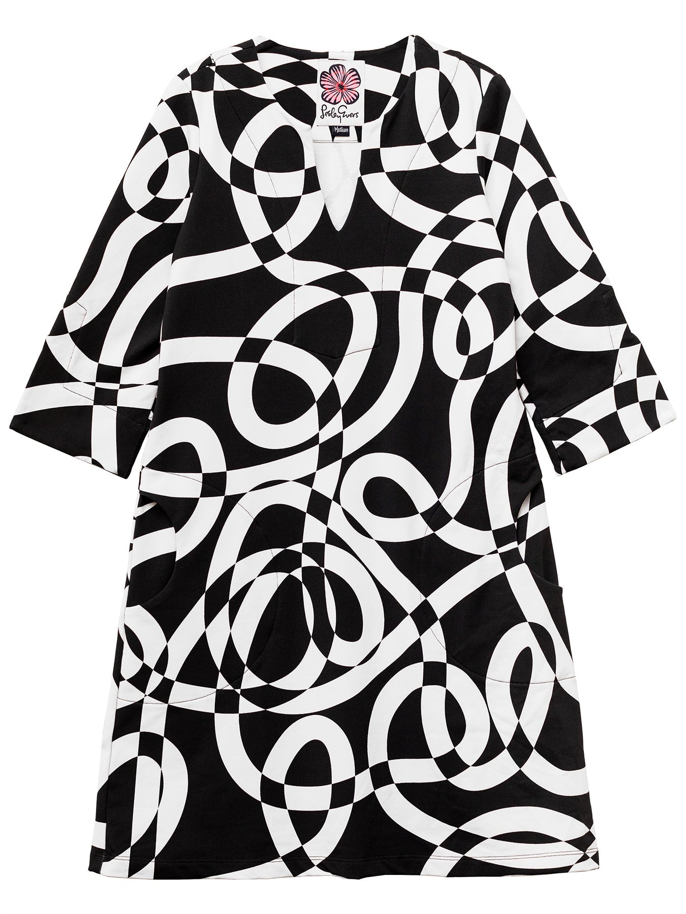 MAEVE dress Ribbon Black and White - Lesley Evers - Black - black dress - Dress