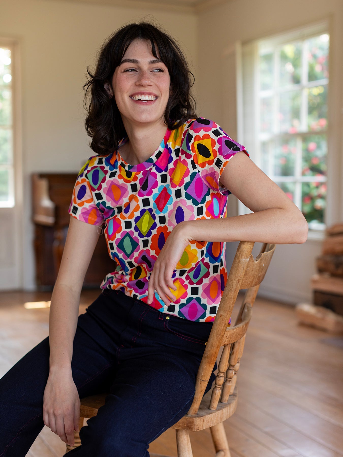 MAISIE cotton tee Gems - Lesley Evers - Best Seller - Shop - Shop/All Products