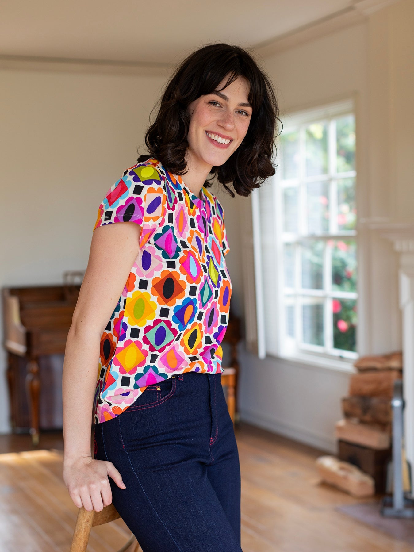 MAISIE cotton tee Gems - Lesley Evers - Best Seller - Shop - Shop/All Products