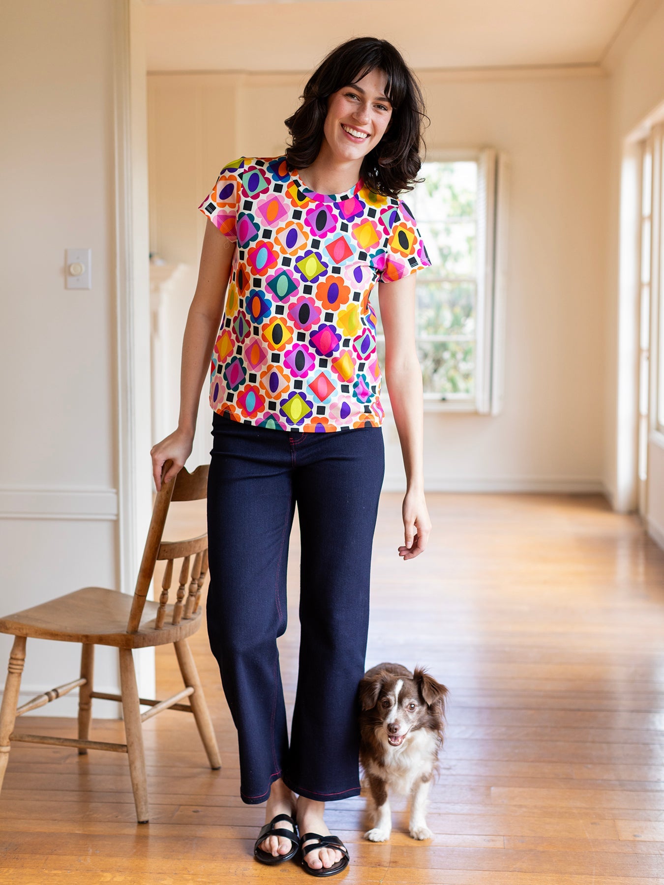 MAISIE cotton tee Gems - Lesley Evers - Best Seller - Shop - Shop/All Products